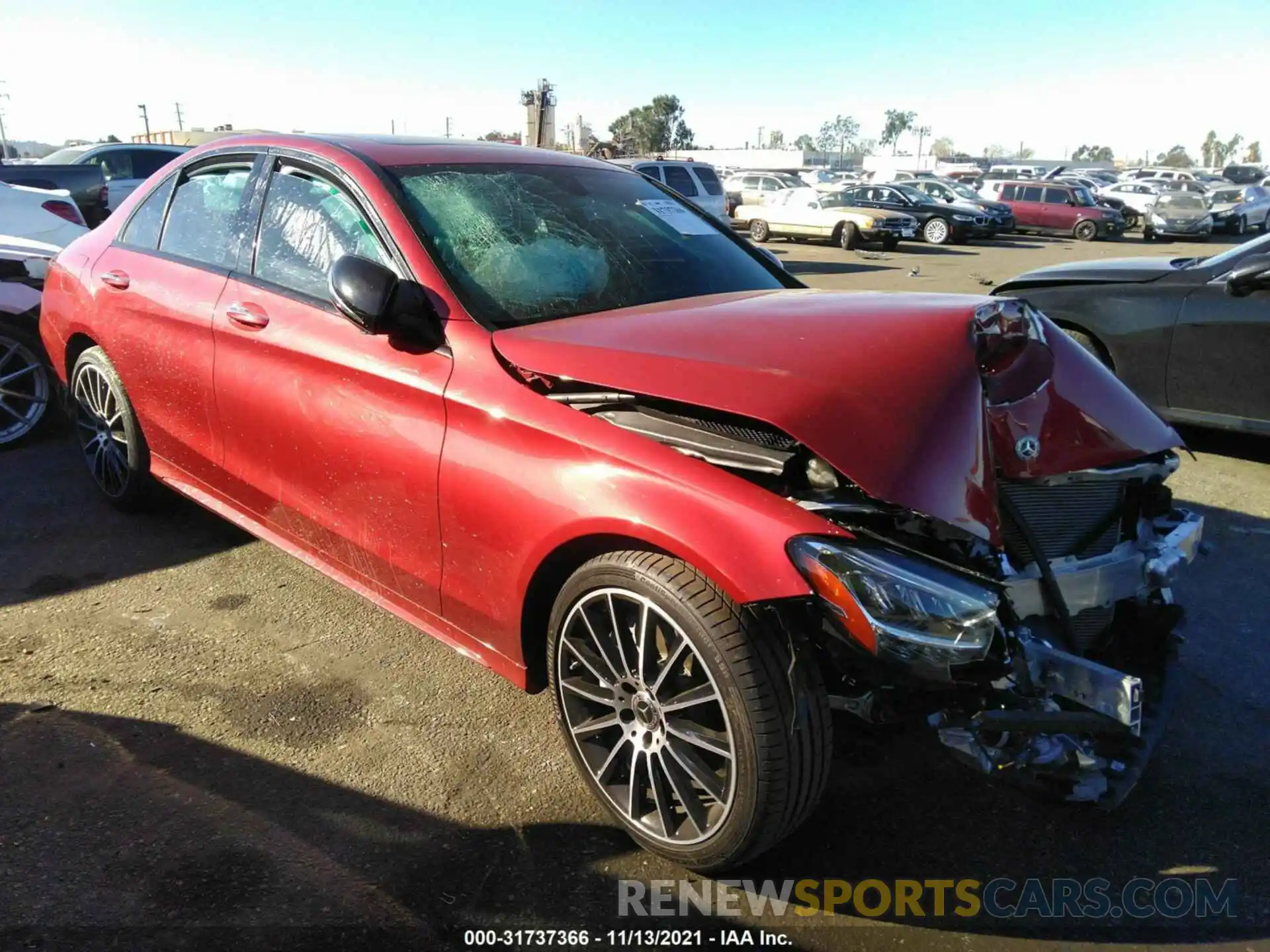 1 Photograph of a damaged car W1KWF8DB9MR625541 MERCEDES-BENZ C-CLASS 2021