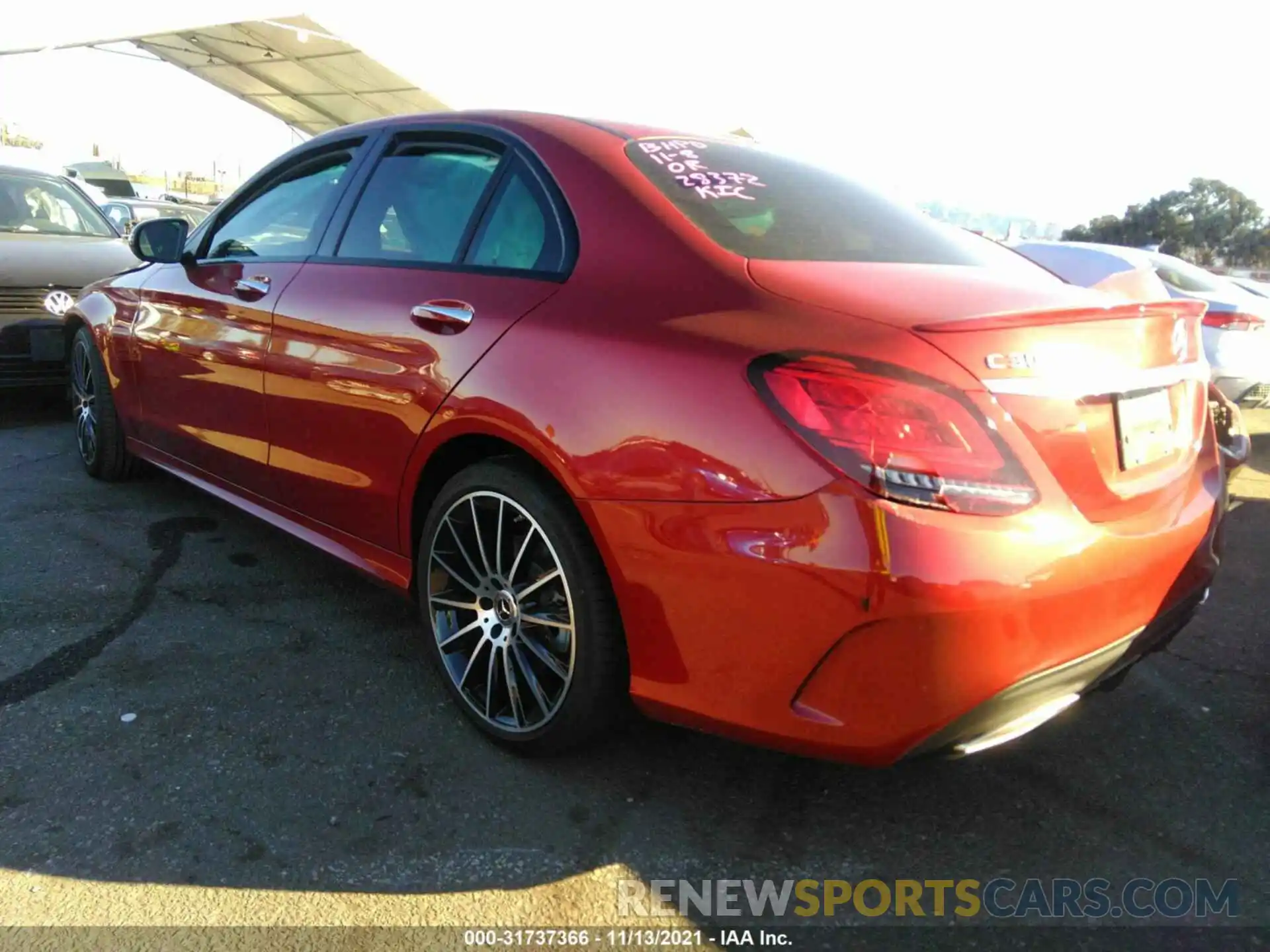 3 Photograph of a damaged car W1KWF8DB9MR625541 MERCEDES-BENZ C-CLASS 2021