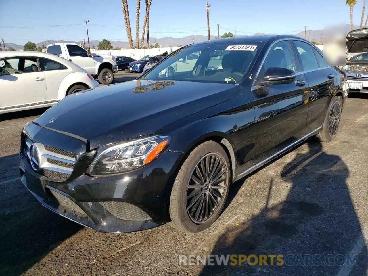 2 Photograph of a damaged car W1KWF8DB9MR627211 MERCEDES-BENZ C-CLASS 2021