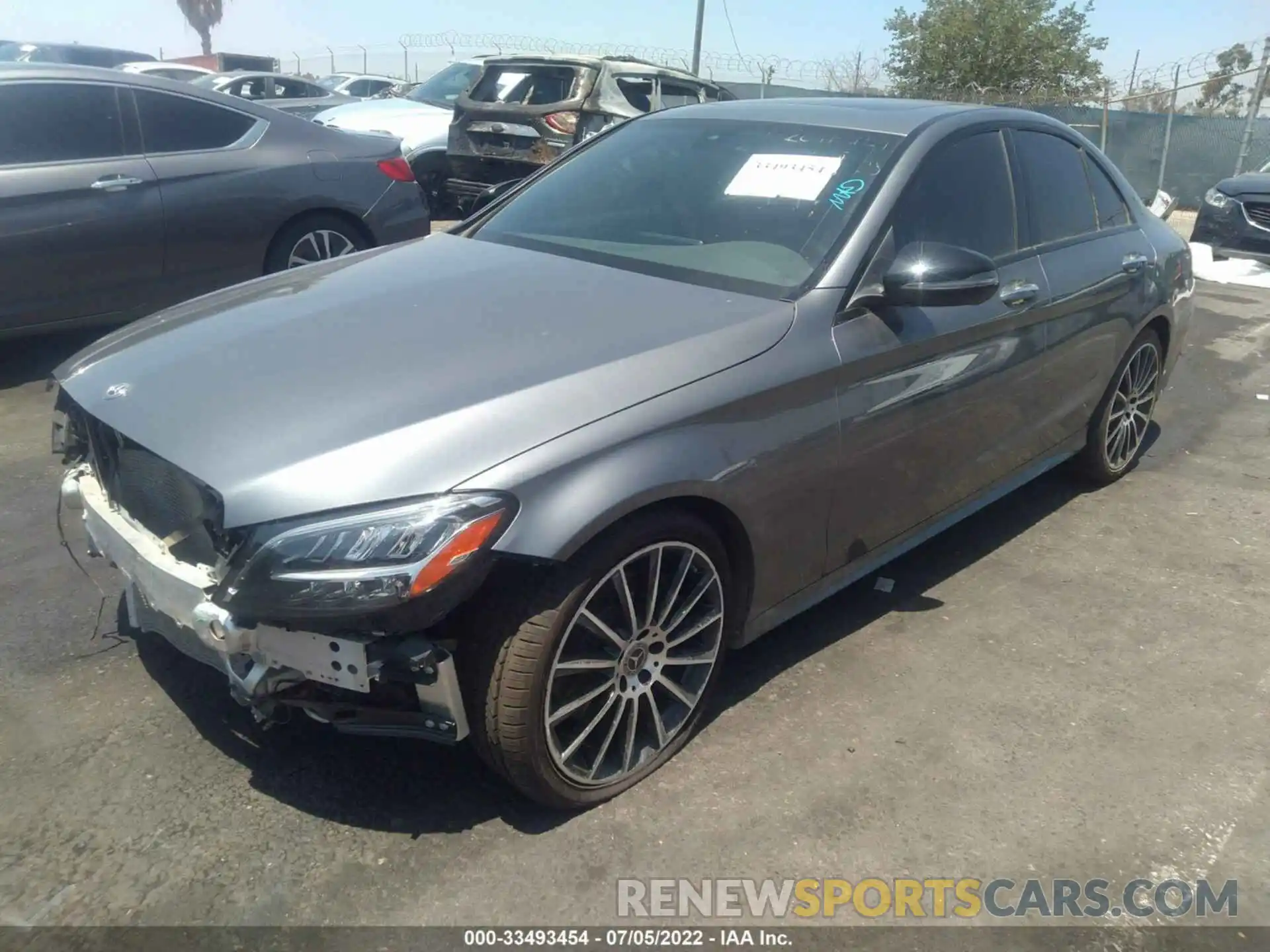 2 Photograph of a damaged car W1KWF8DB9MR635972 MERCEDES-BENZ C-CLASS 2021