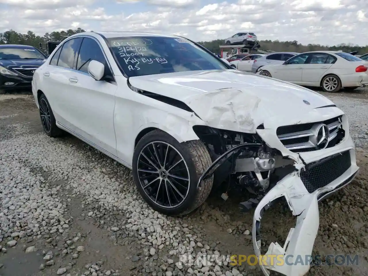 1 Photograph of a damaged car W1KWF8DB9MR647233 MERCEDES-BENZ C-CLASS 2021