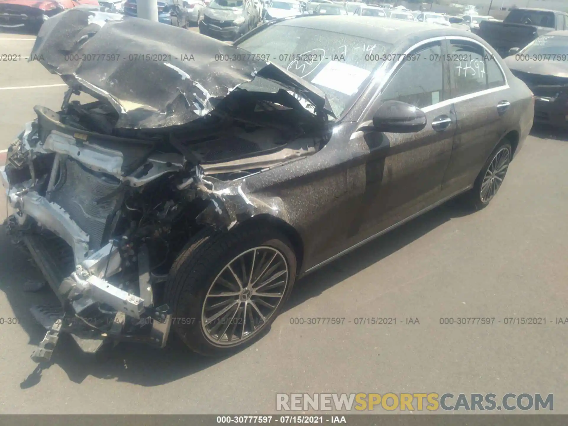 2 Photograph of a damaged car W1KWF8DBXMR615486 MERCEDES-BENZ C-CLASS 2021