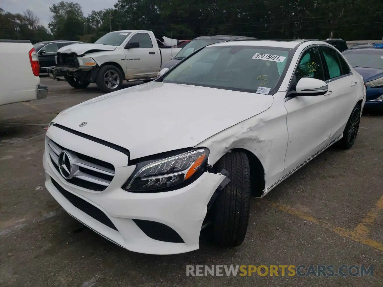 2 Photograph of a damaged car W1KWF8DBXMR624088 MERCEDES-BENZ C-CLASS 2021