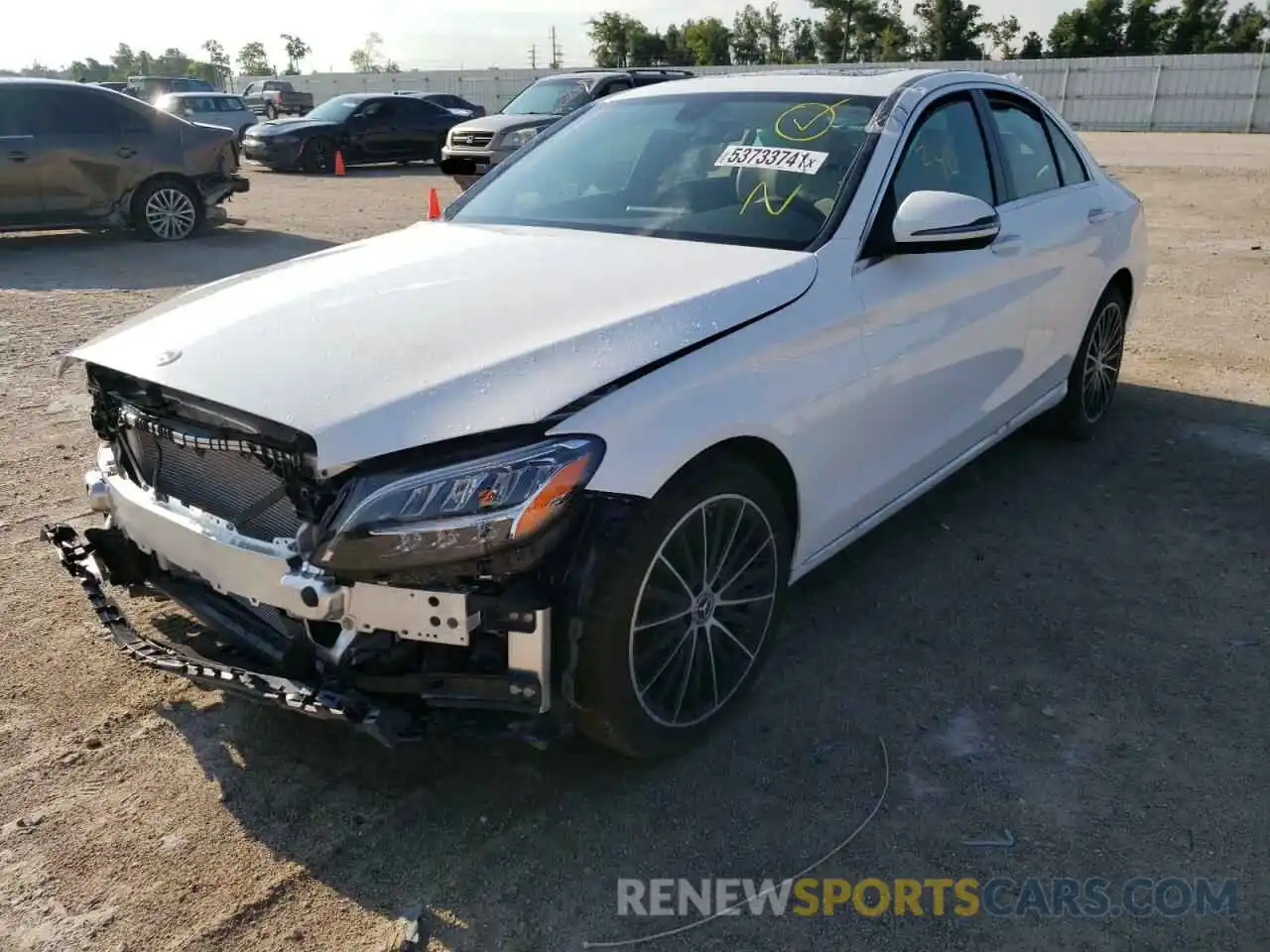 2 Photograph of a damaged car W1KWF8DBXMR645023 MERCEDES-BENZ C-CLASS 2021