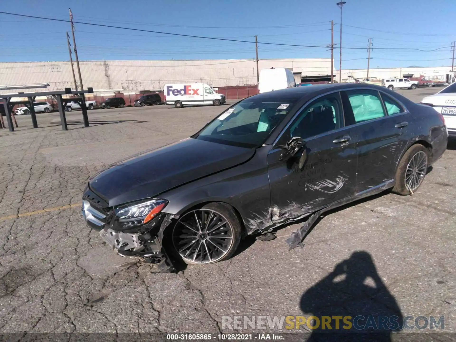 2 Photograph of a damaged car W1KWF8DBXMR649654 MERCEDES-BENZ C-CLASS 2021