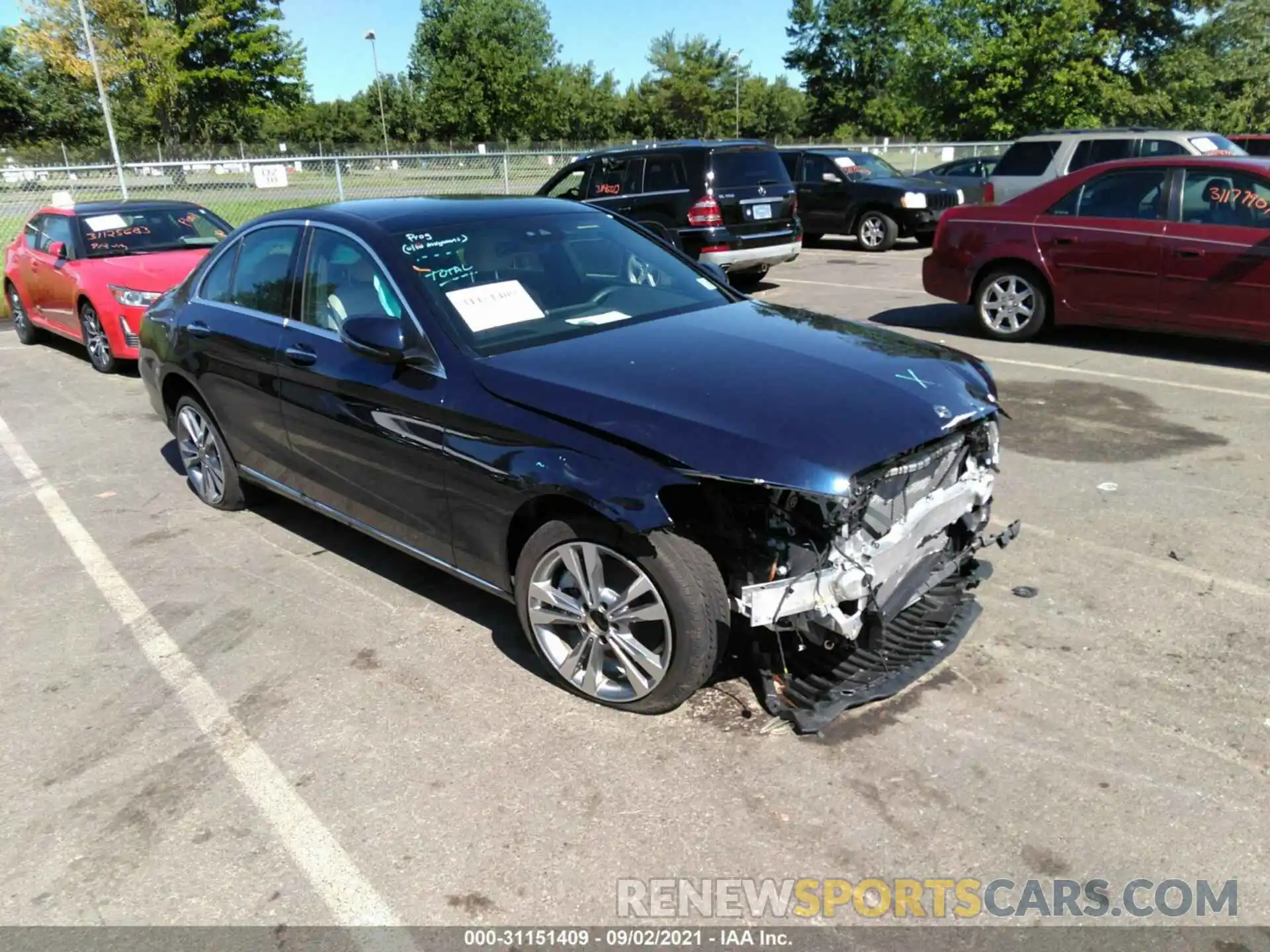 1 Photograph of a damaged car W1KWF8EB0MR607251 MERCEDES-BENZ C-CLASS 2021