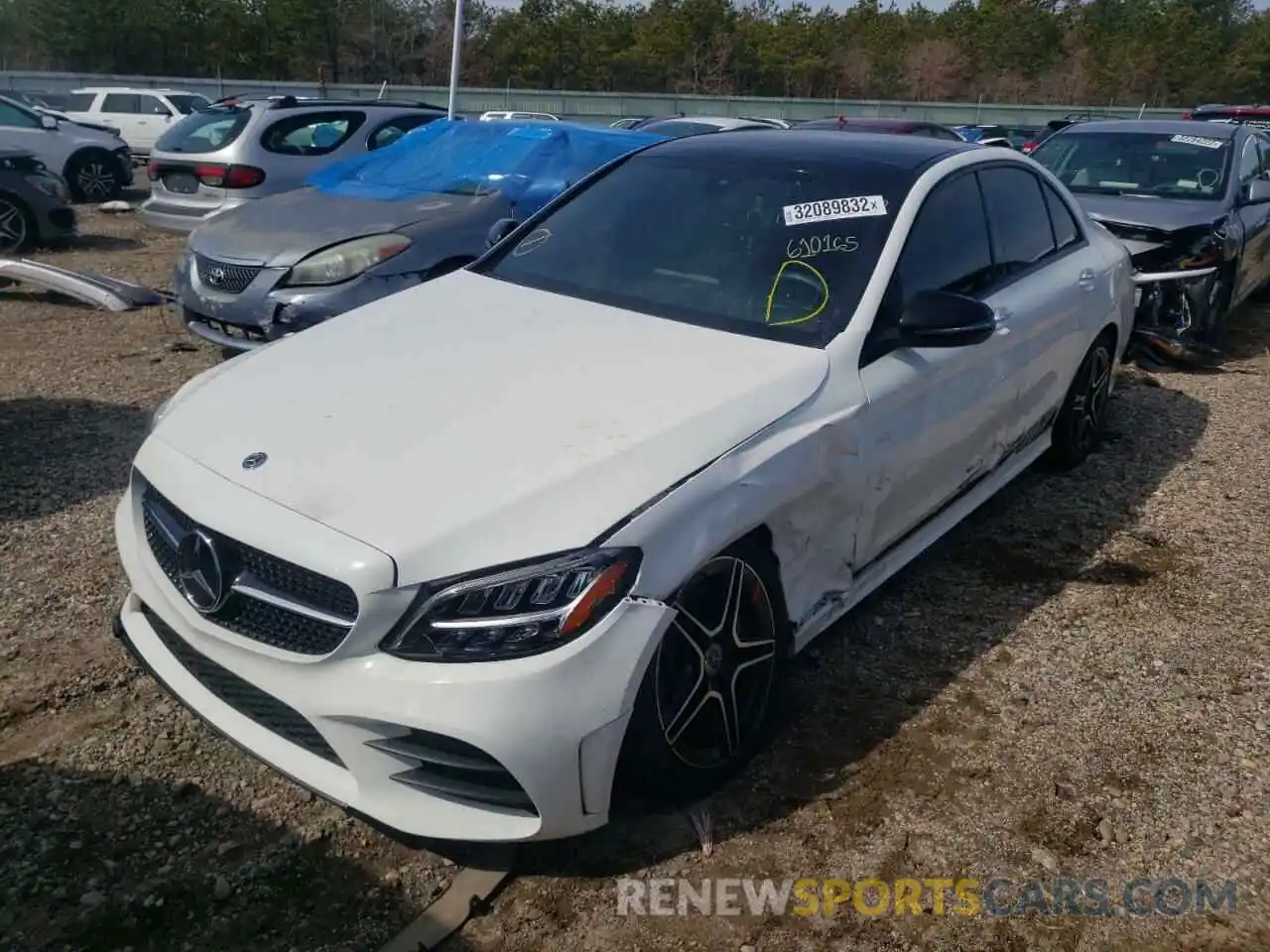 2 Photograph of a damaged car W1KWF8EB0MR610165 MERCEDES-BENZ C-CLASS 2021