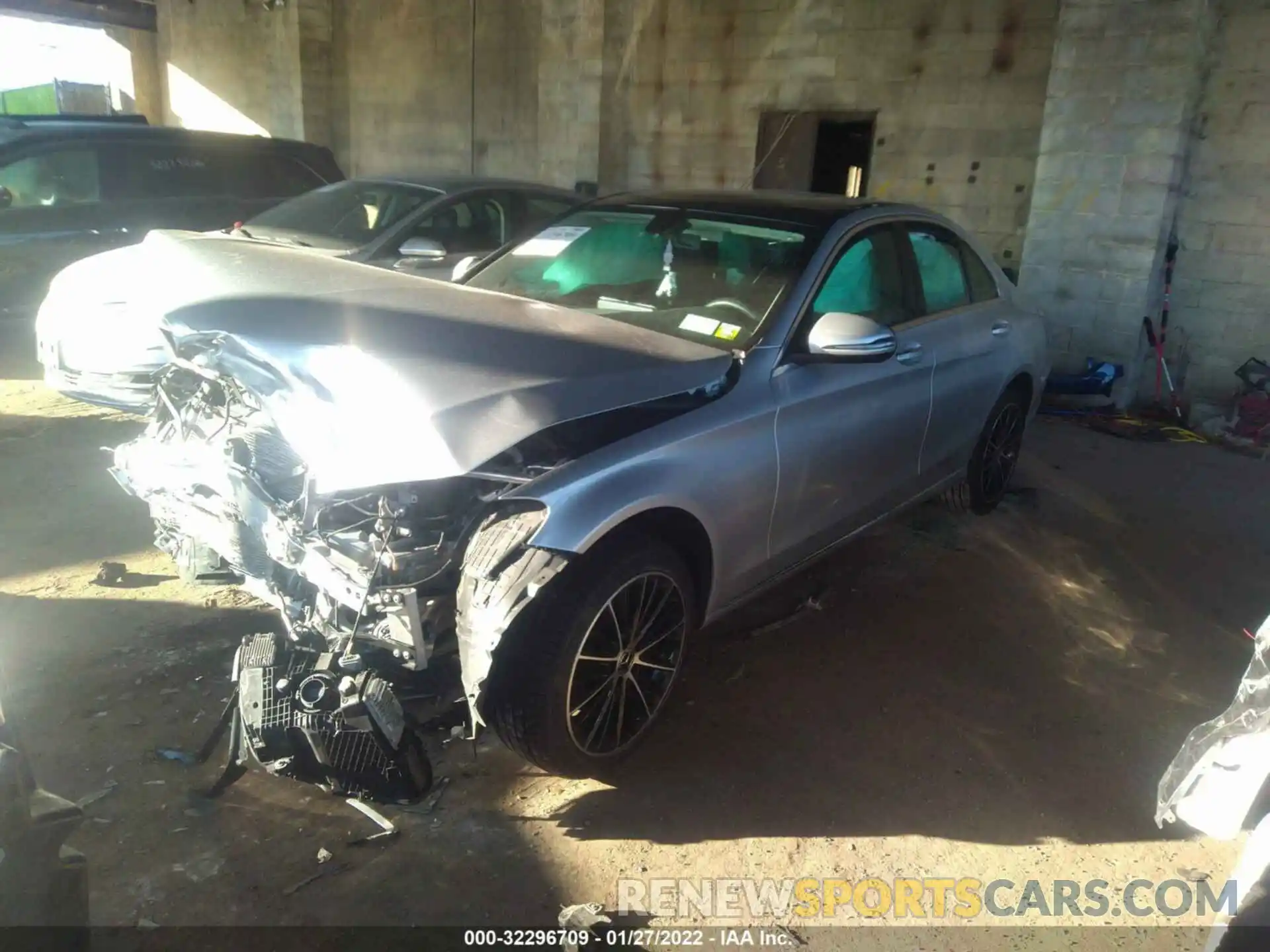 2 Photograph of a damaged car W1KWF8EB0MR611042 MERCEDES-BENZ C-CLASS 2021