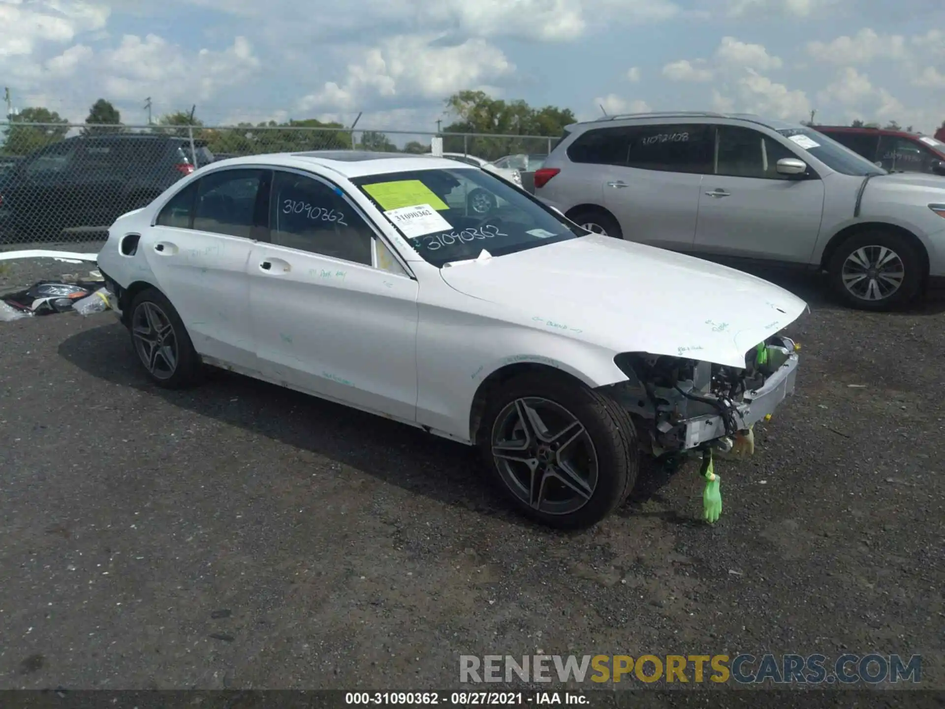 1 Photograph of a damaged car W1KWF8EB0MR615947 MERCEDES-BENZ C-CLASS 2021