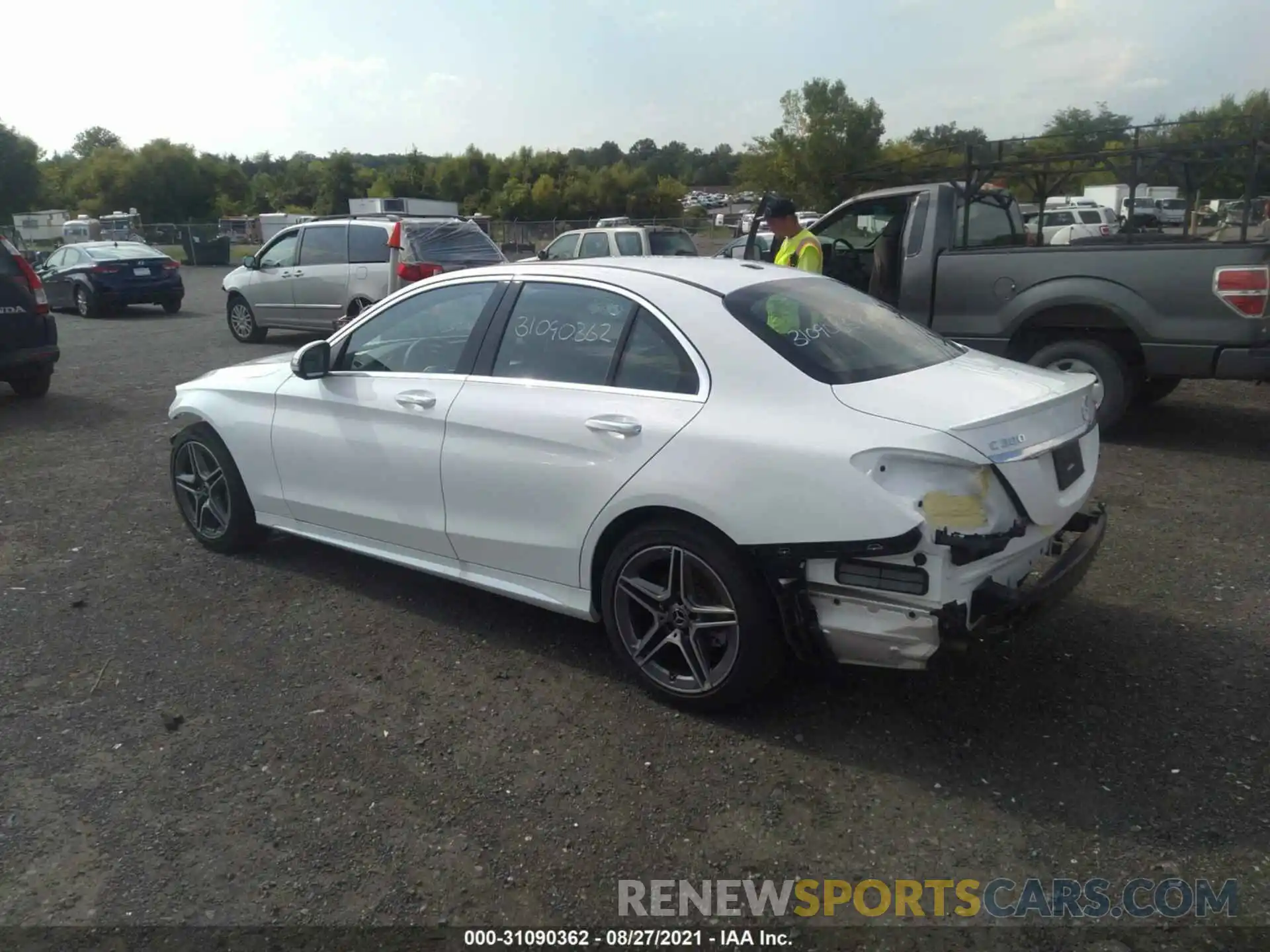 3 Photograph of a damaged car W1KWF8EB0MR615947 MERCEDES-BENZ C-CLASS 2021