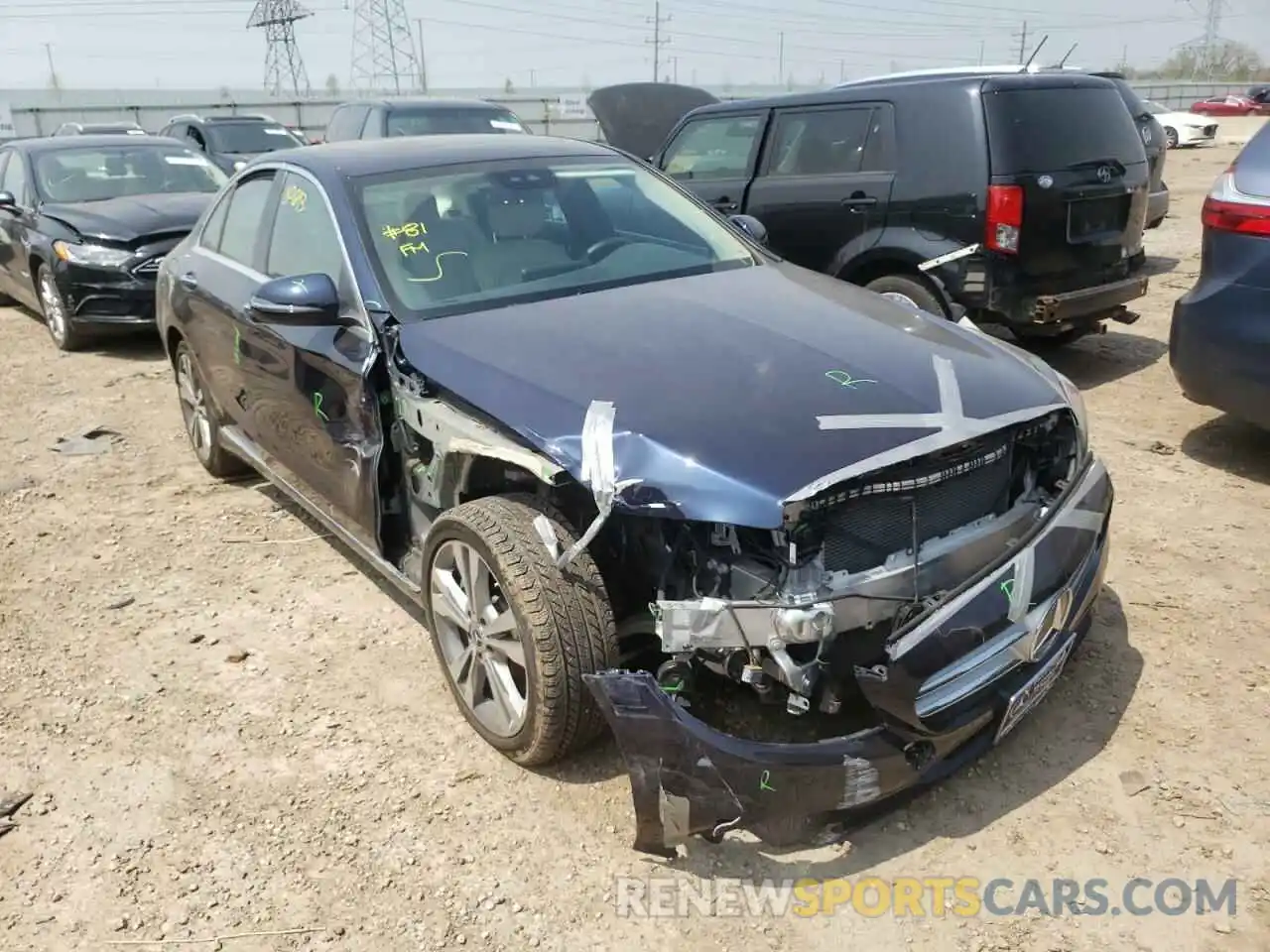 1 Photograph of a damaged car W1KWF8EB0MR626463 MERCEDES-BENZ C-CLASS 2021