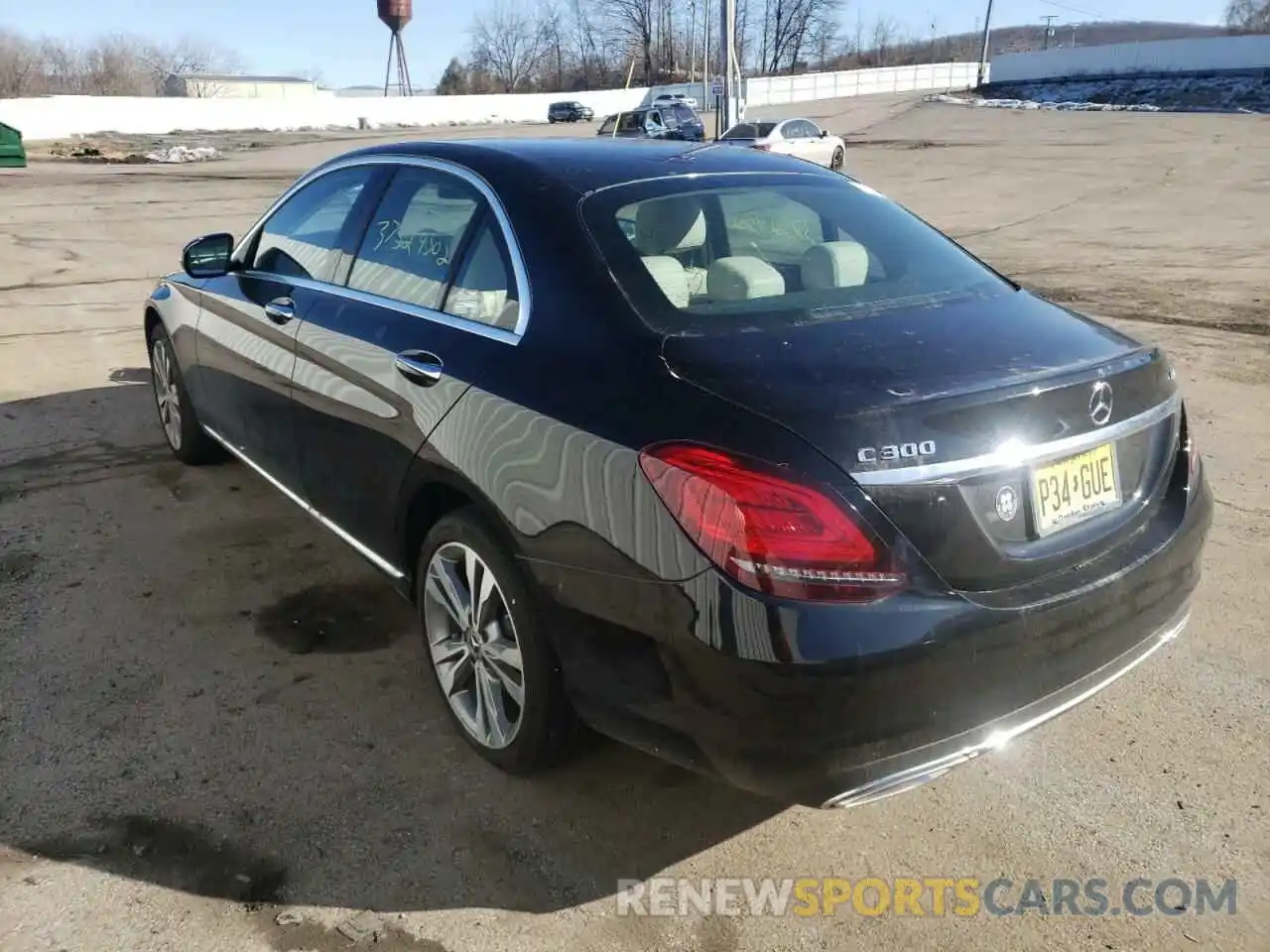 3 Photograph of a damaged car W1KWF8EB0MR631873 MERCEDES-BENZ C-CLASS 2021