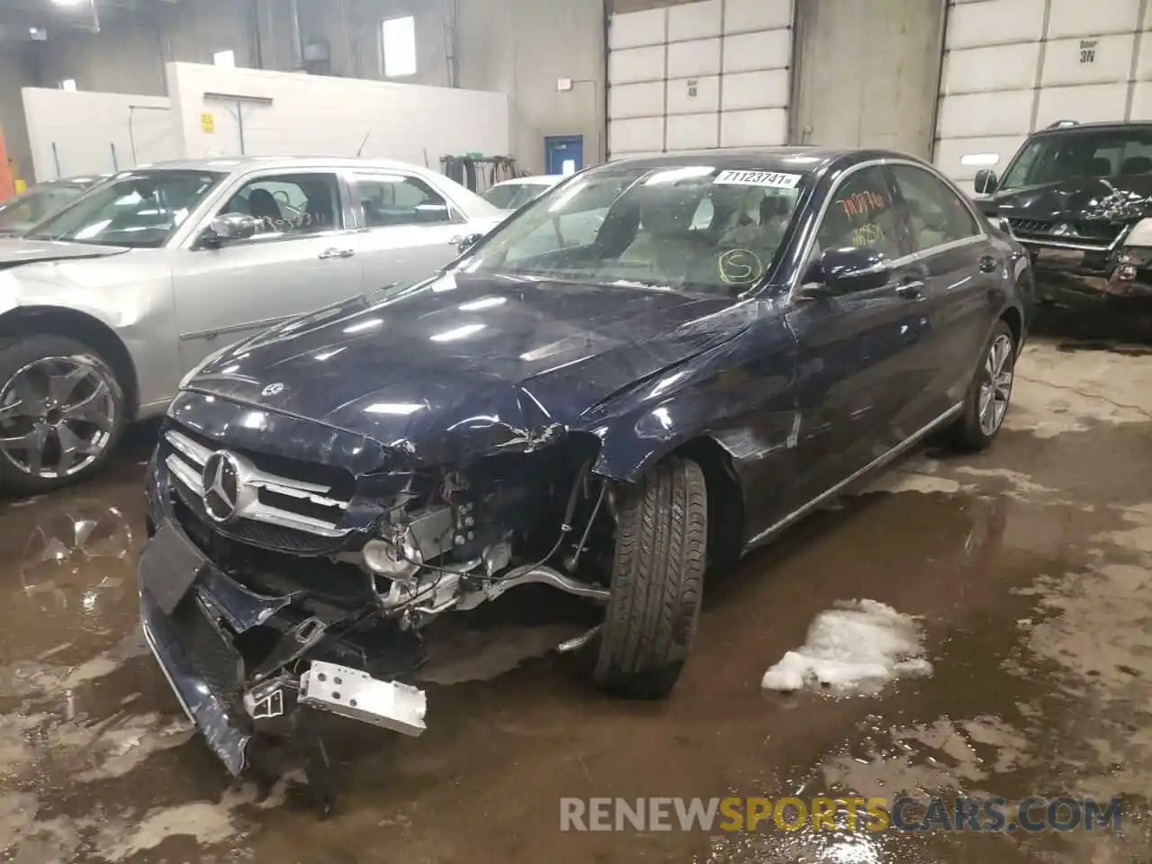 2 Photograph of a damaged car W1KWF8EB0MR637057 MERCEDES-BENZ C-CLASS 2021