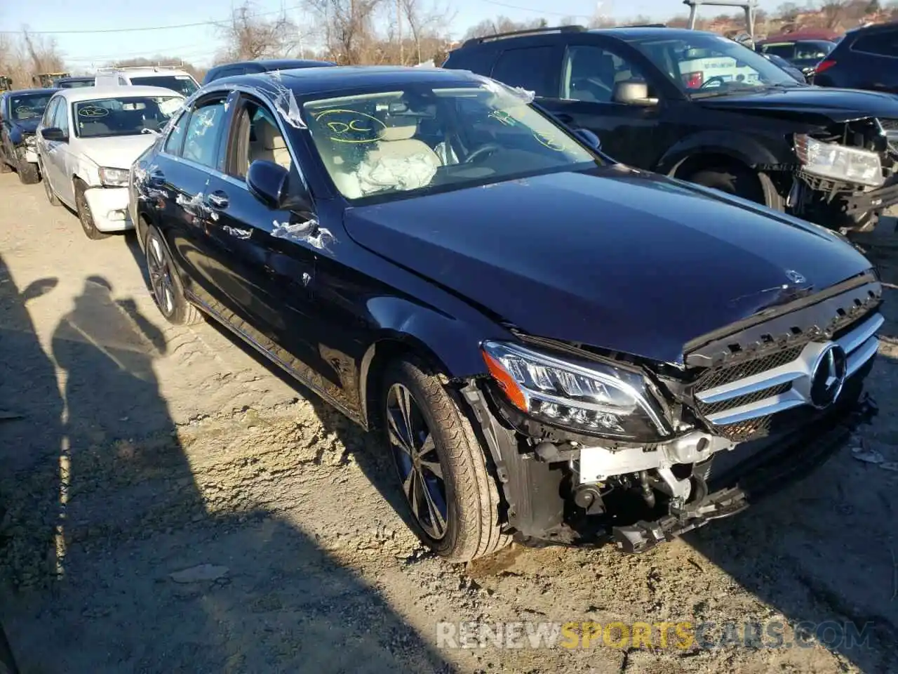 1 Photograph of a damaged car W1KWF8EB0MR639536 MERCEDES-BENZ C-CLASS 2021