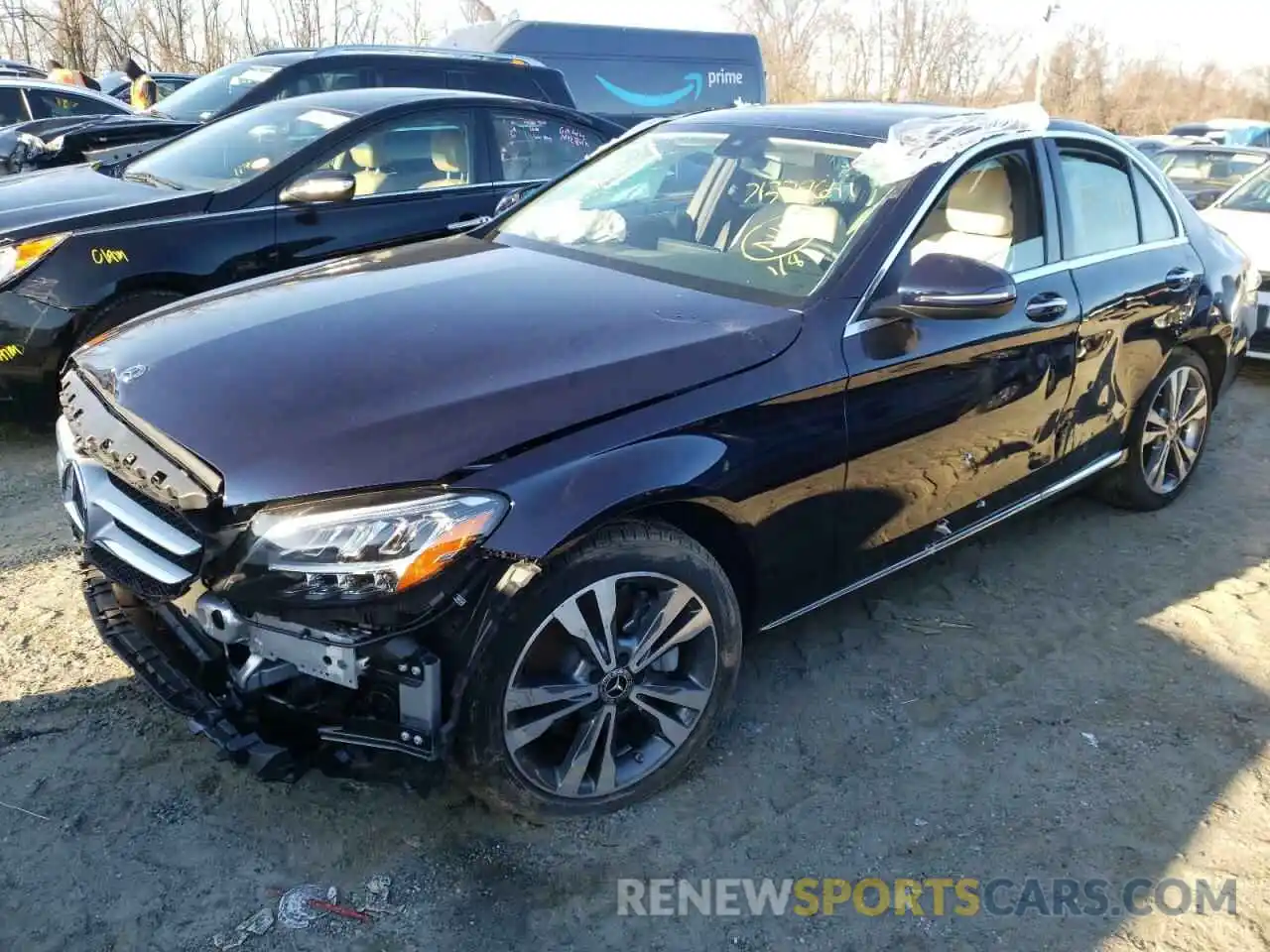 2 Photograph of a damaged car W1KWF8EB0MR639536 MERCEDES-BENZ C-CLASS 2021