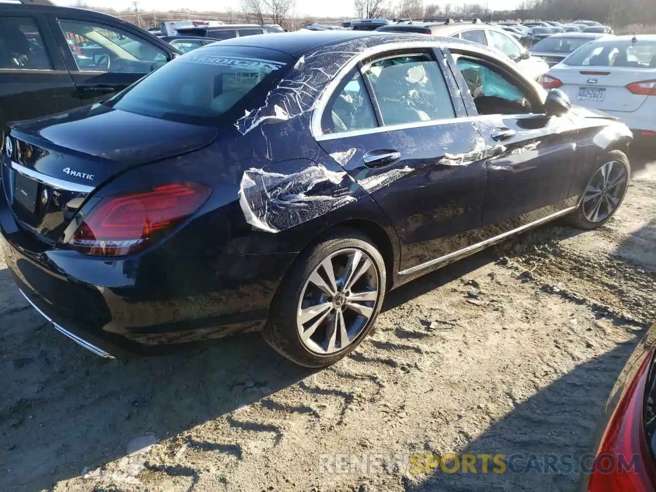 4 Photograph of a damaged car W1KWF8EB0MR639536 MERCEDES-BENZ C-CLASS 2021