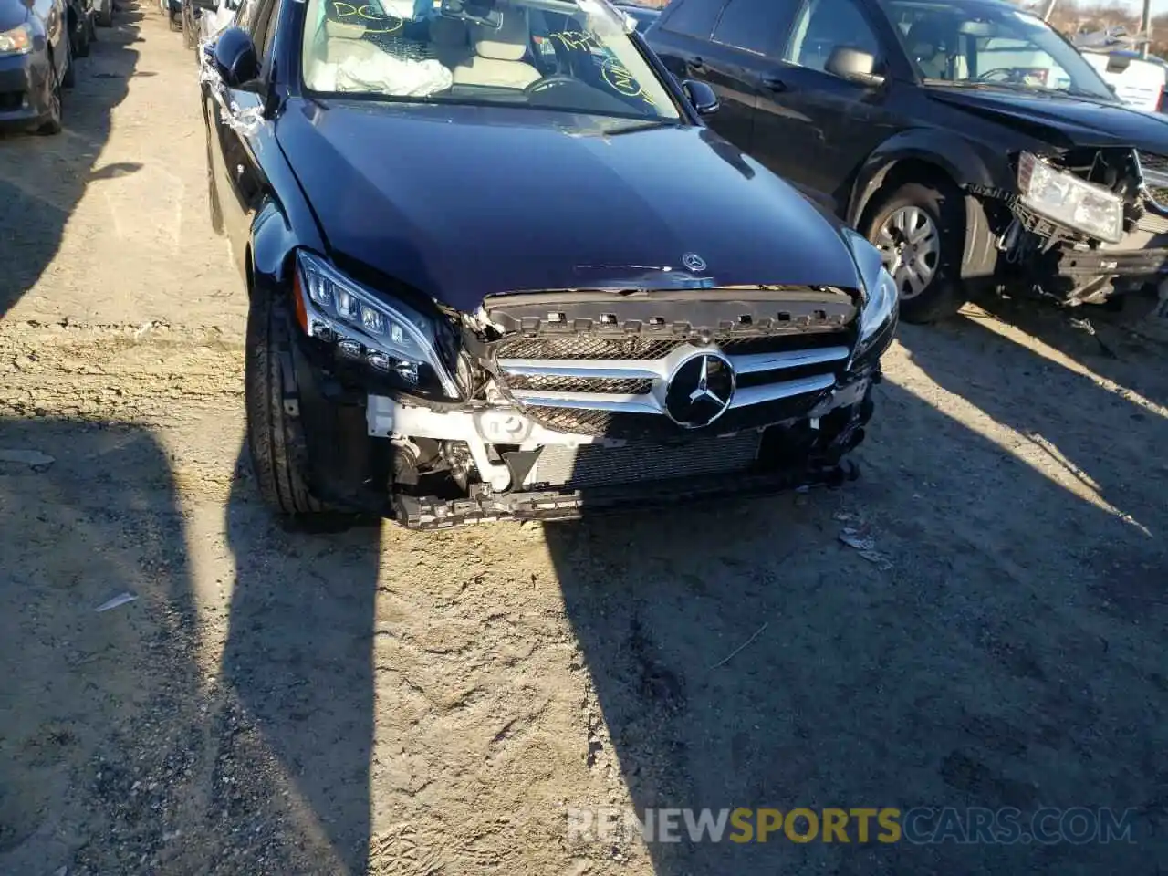 9 Photograph of a damaged car W1KWF8EB0MR639536 MERCEDES-BENZ C-CLASS 2021