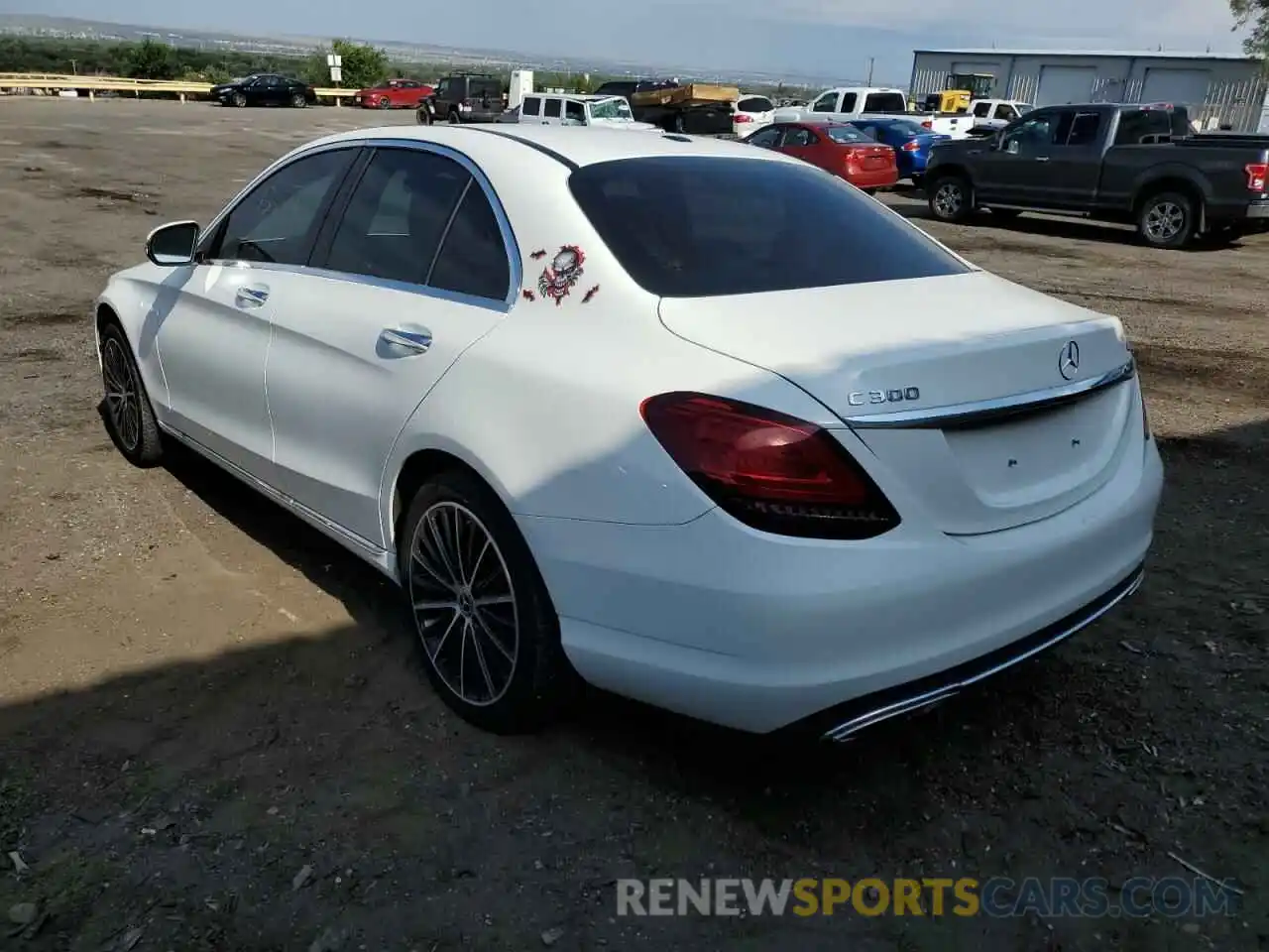 3 Photograph of a damaged car W1KWF8EB0MR645904 MERCEDES-BENZ C-CLASS 2021