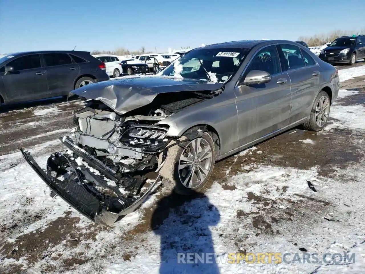 2 Photograph of a damaged car W1KWF8EB0MR650830 MERCEDES-BENZ C-CLASS 2021