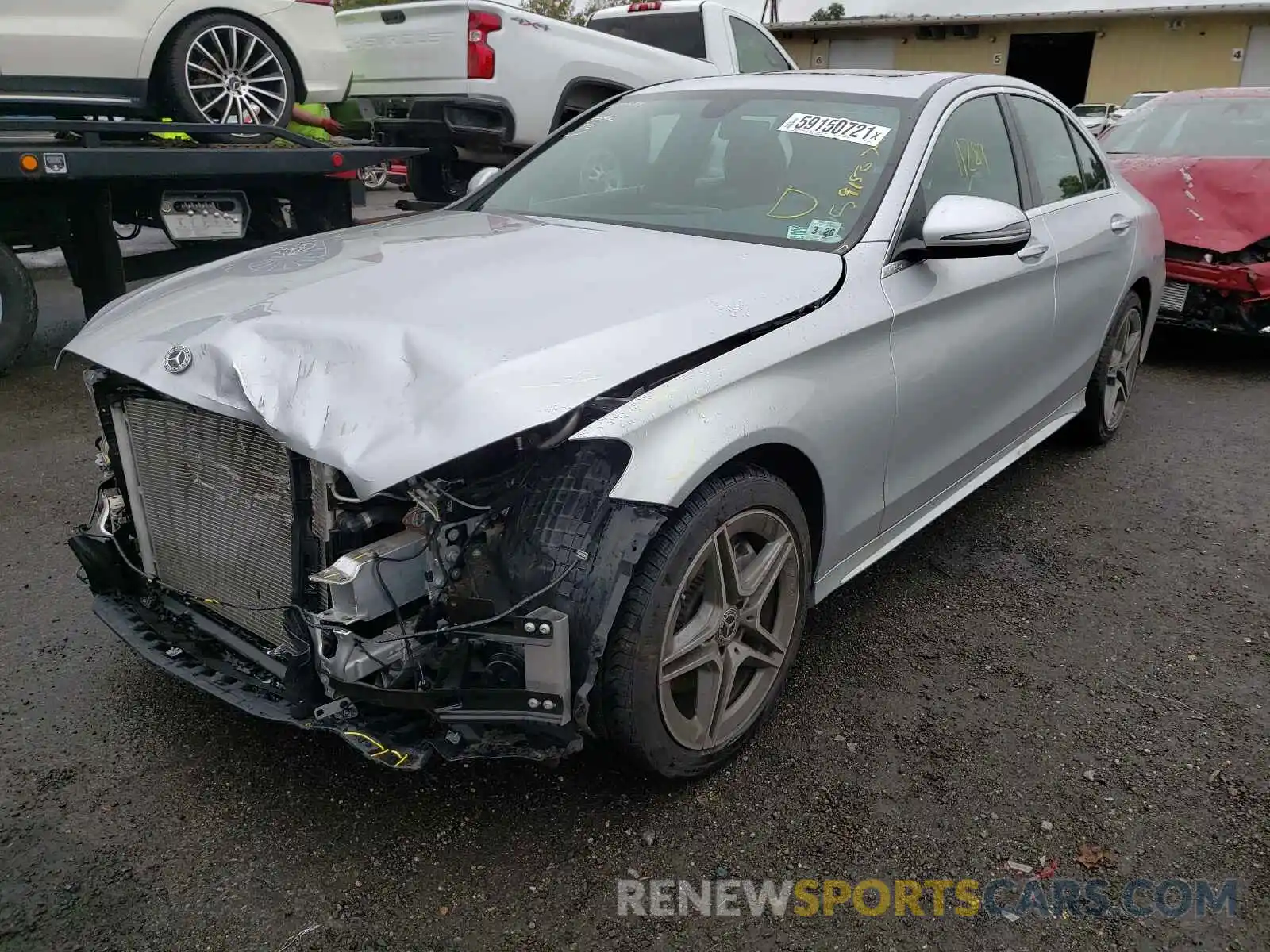 2 Photograph of a damaged car W1KWF8EB1MR616329 MERCEDES-BENZ C-CLASS 2021