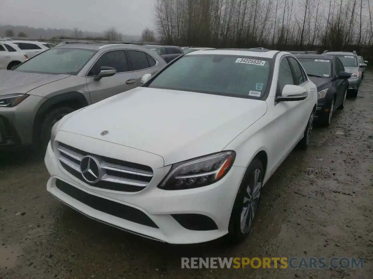 2 Photograph of a damaged car W1KWF8EB1MR629629 MERCEDES-BENZ C-CLASS 2021