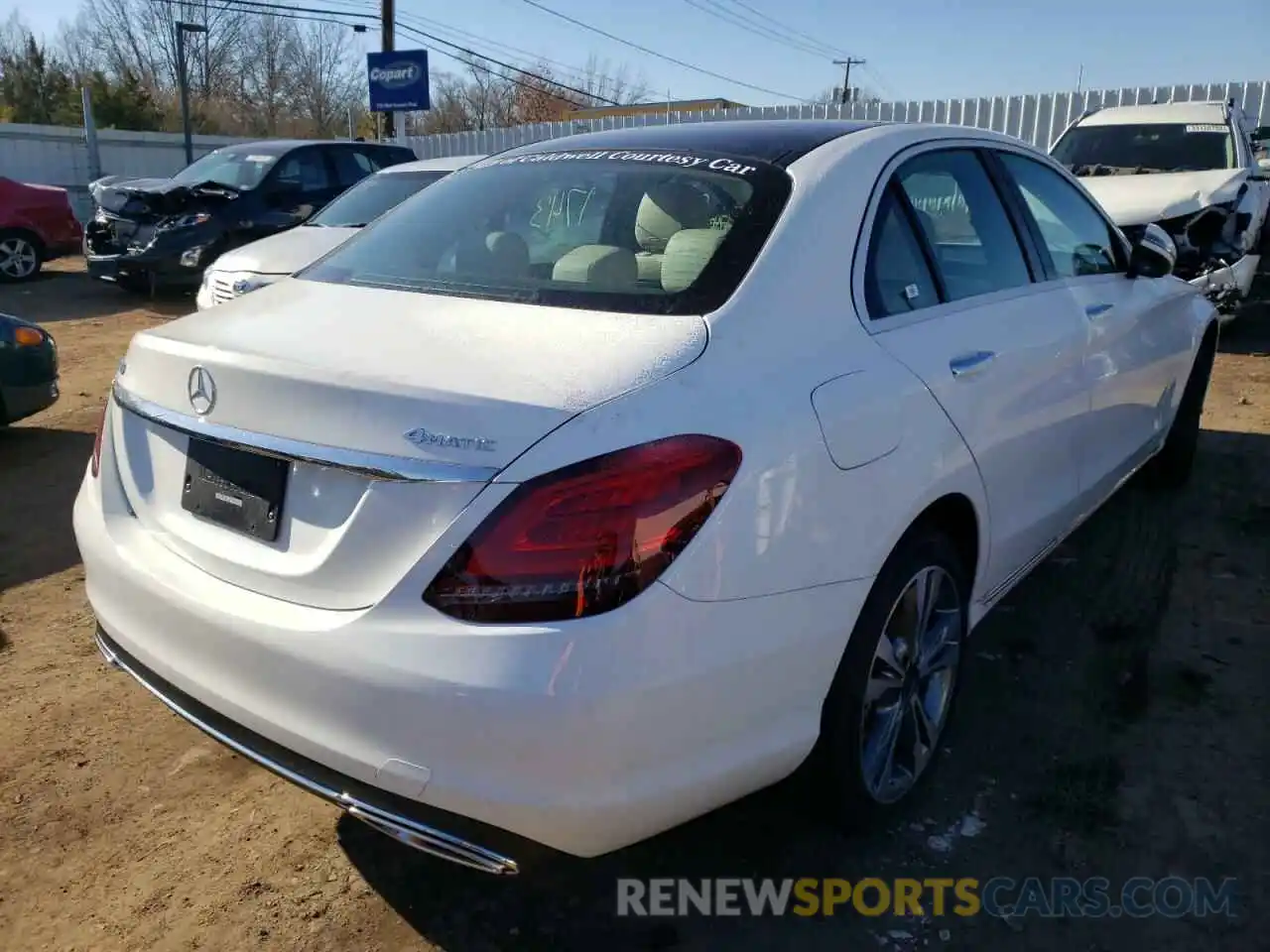 4 Photograph of a damaged car W1KWF8EB1MR635687 MERCEDES-BENZ C-CLASS 2021