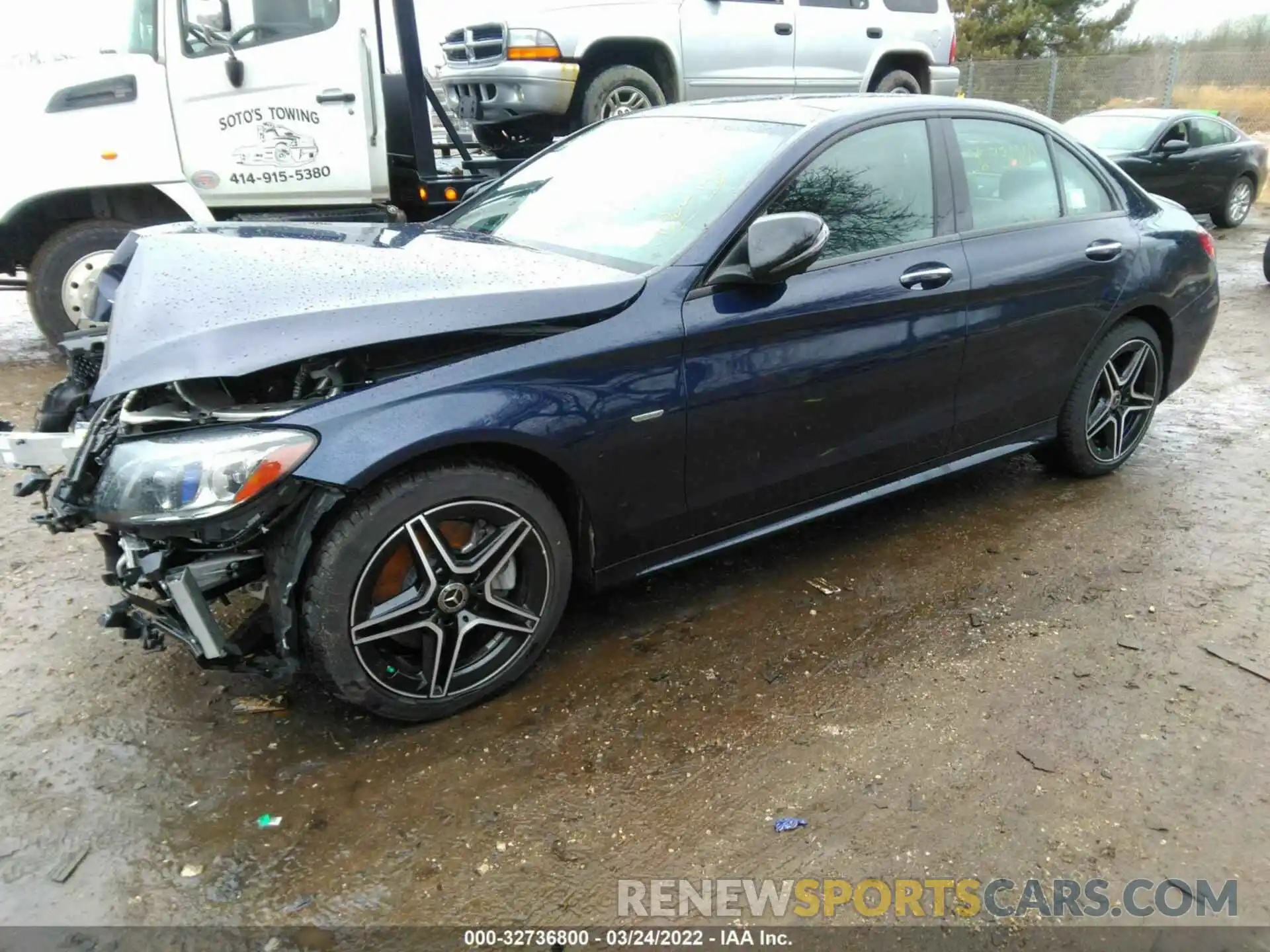 2 Photograph of a damaged car W1KWF8EB1MR646057 MERCEDES-BENZ C-CLASS 2021