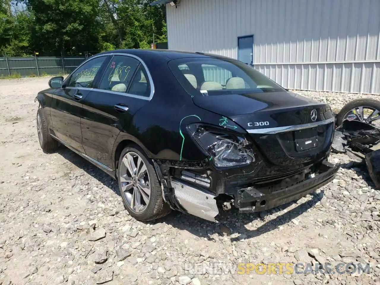 3 Photograph of a damaged car W1KWF8EB1MR646902 MERCEDES-BENZ C-CLASS 2021