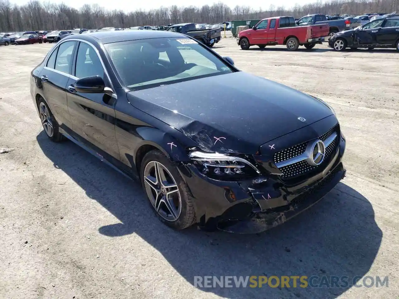 1 Photograph of a damaged car W1KWF8EB1MR648956 MERCEDES-BENZ C-CLASS 2021