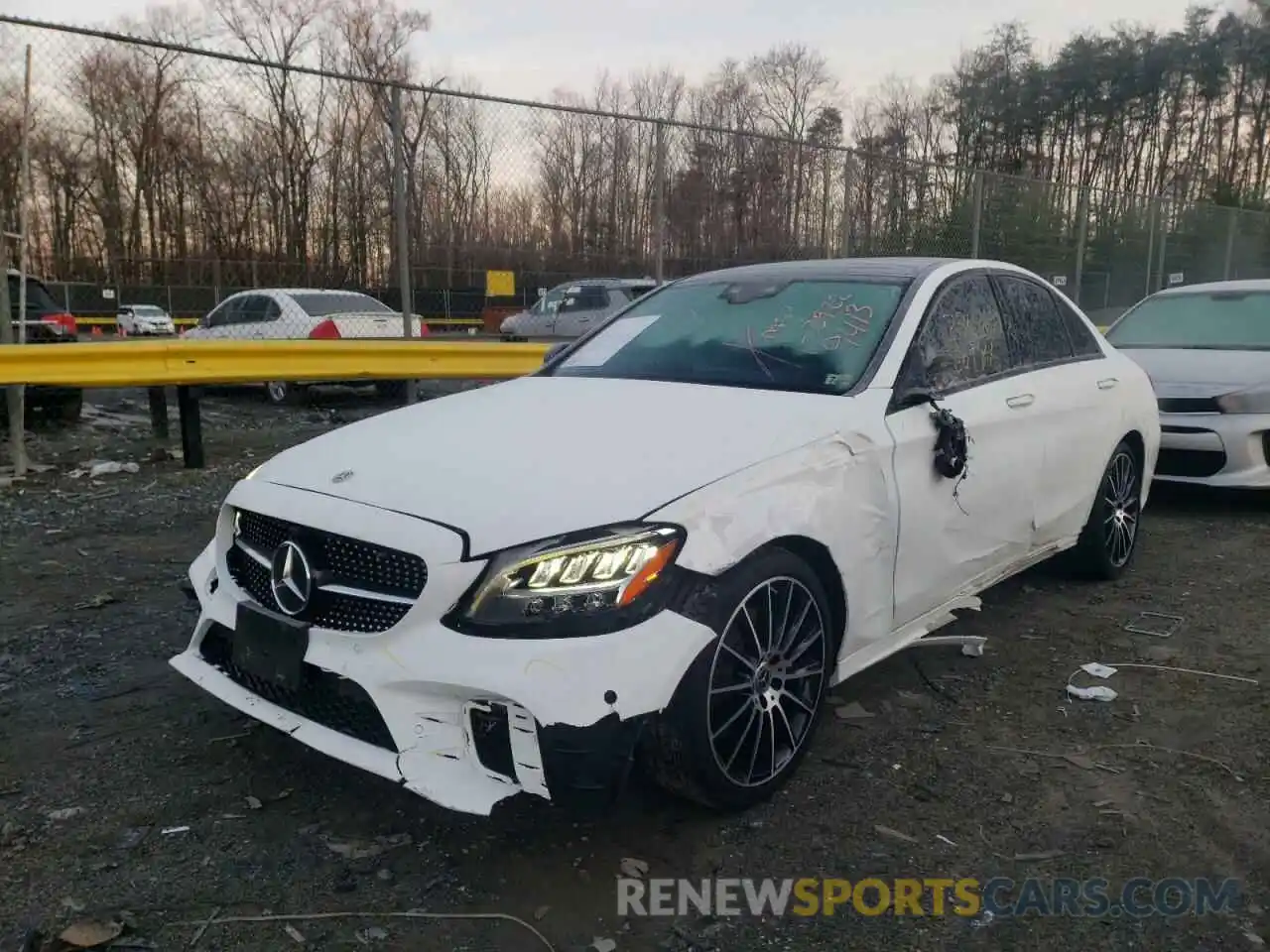 2 Photograph of a damaged car W1KWF8EB1MR649413 MERCEDES-BENZ C-CLASS 2021