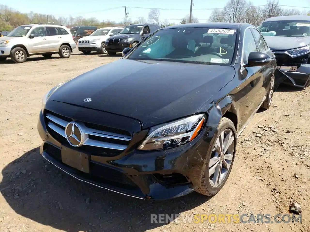 2 Photograph of a damaged car W1KWF8EB2MR634662 MERCEDES-BENZ C-CLASS 2021