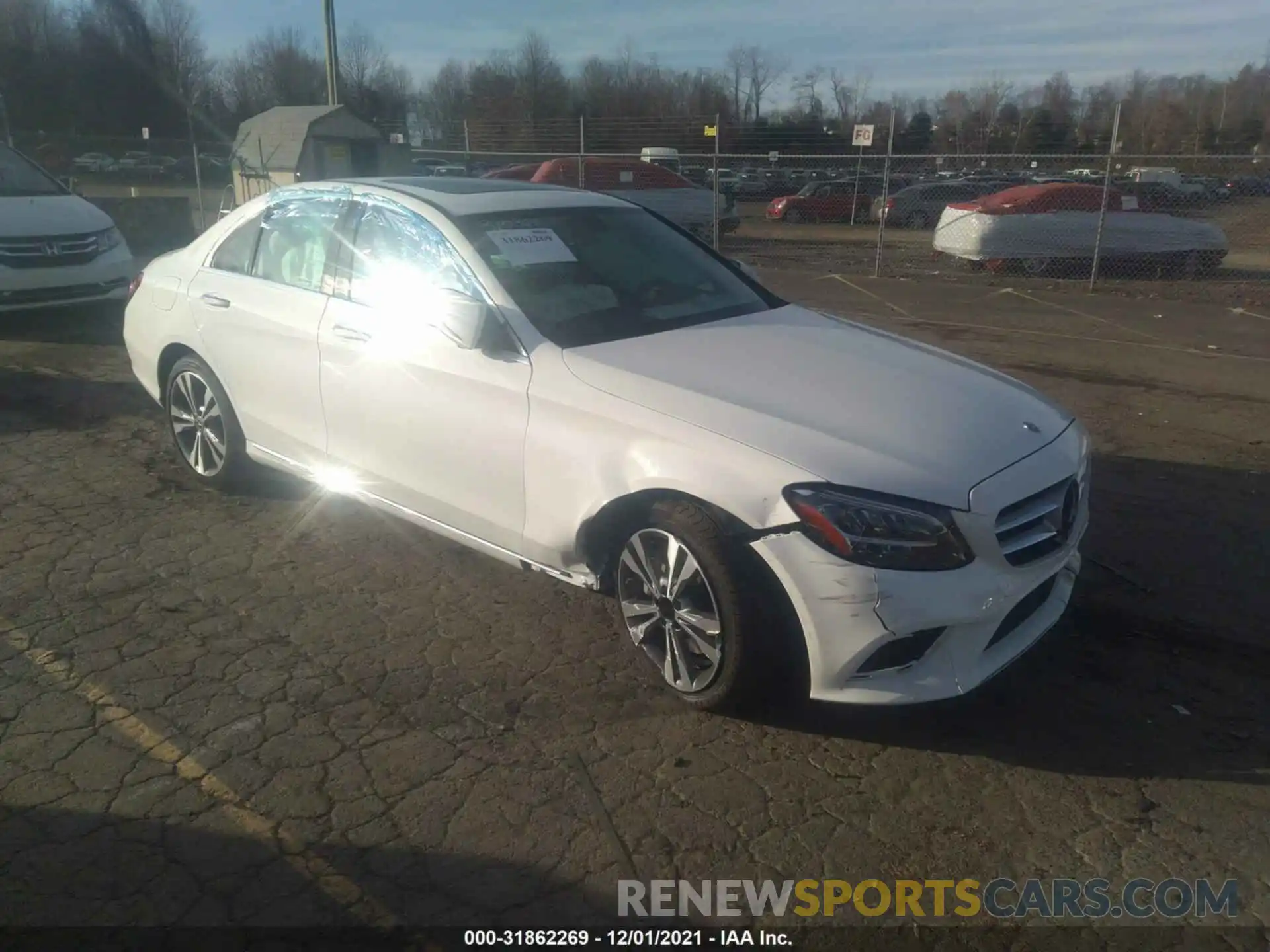 1 Photograph of a damaged car W1KWF8EB2MR636945 MERCEDES-BENZ C-CLASS 2021