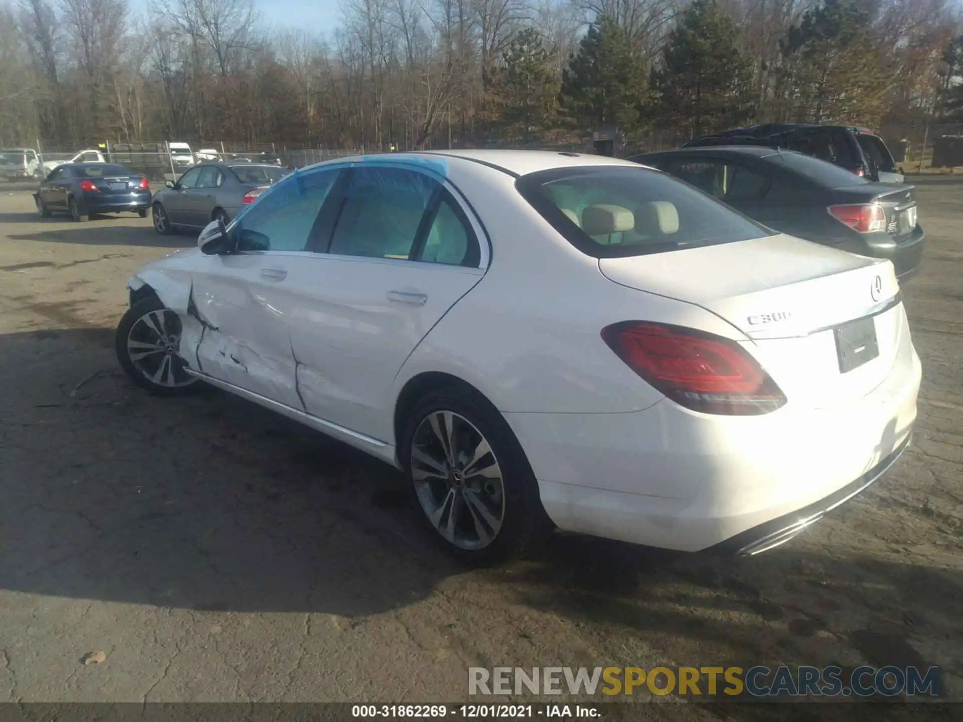 3 Photograph of a damaged car W1KWF8EB2MR636945 MERCEDES-BENZ C-CLASS 2021