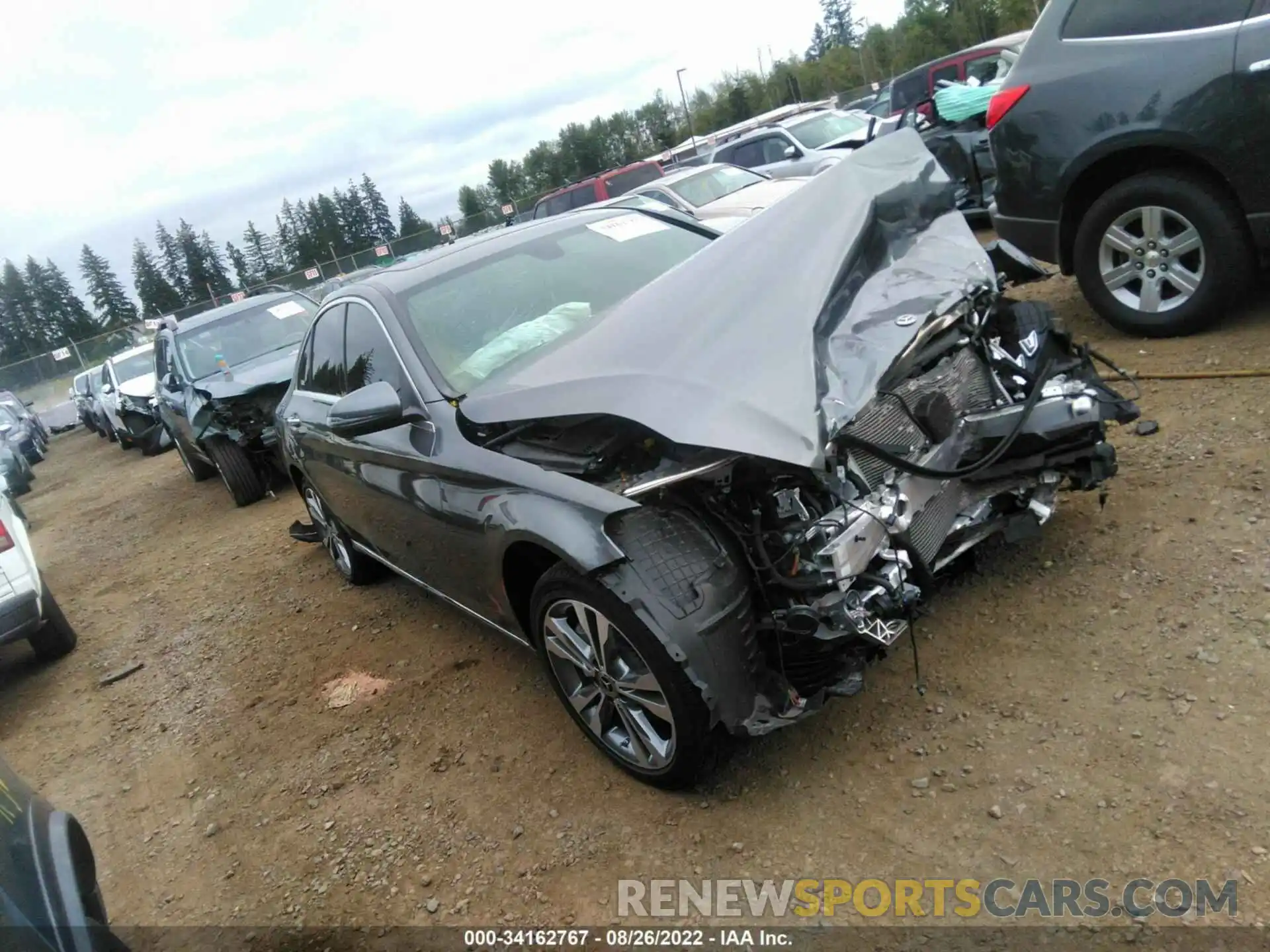 1 Photograph of a damaged car W1KWF8EB2MR638260 MERCEDES-BENZ C-CLASS 2021