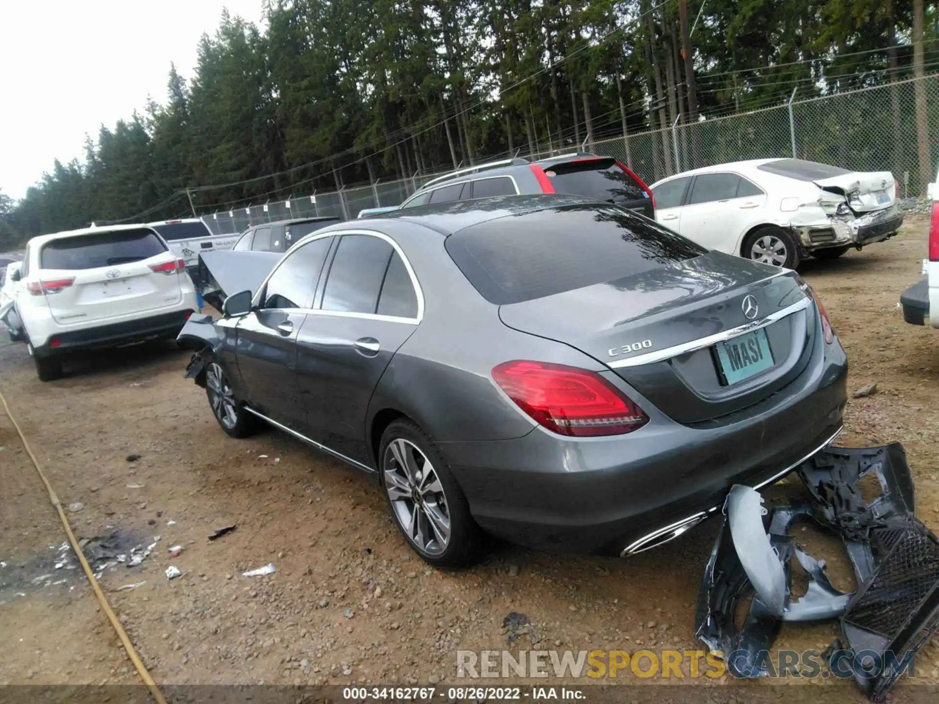 3 Photograph of a damaged car W1KWF8EB2MR638260 MERCEDES-BENZ C-CLASS 2021