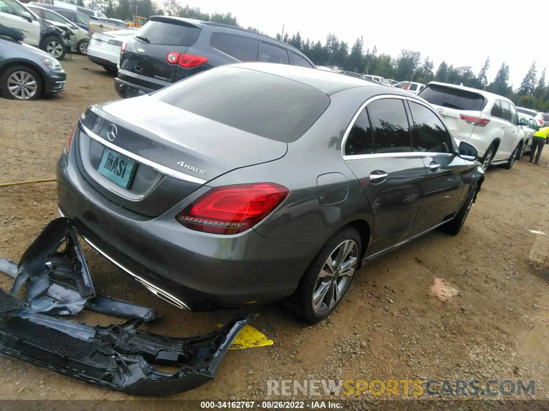 4 Photograph of a damaged car W1KWF8EB2MR638260 MERCEDES-BENZ C-CLASS 2021