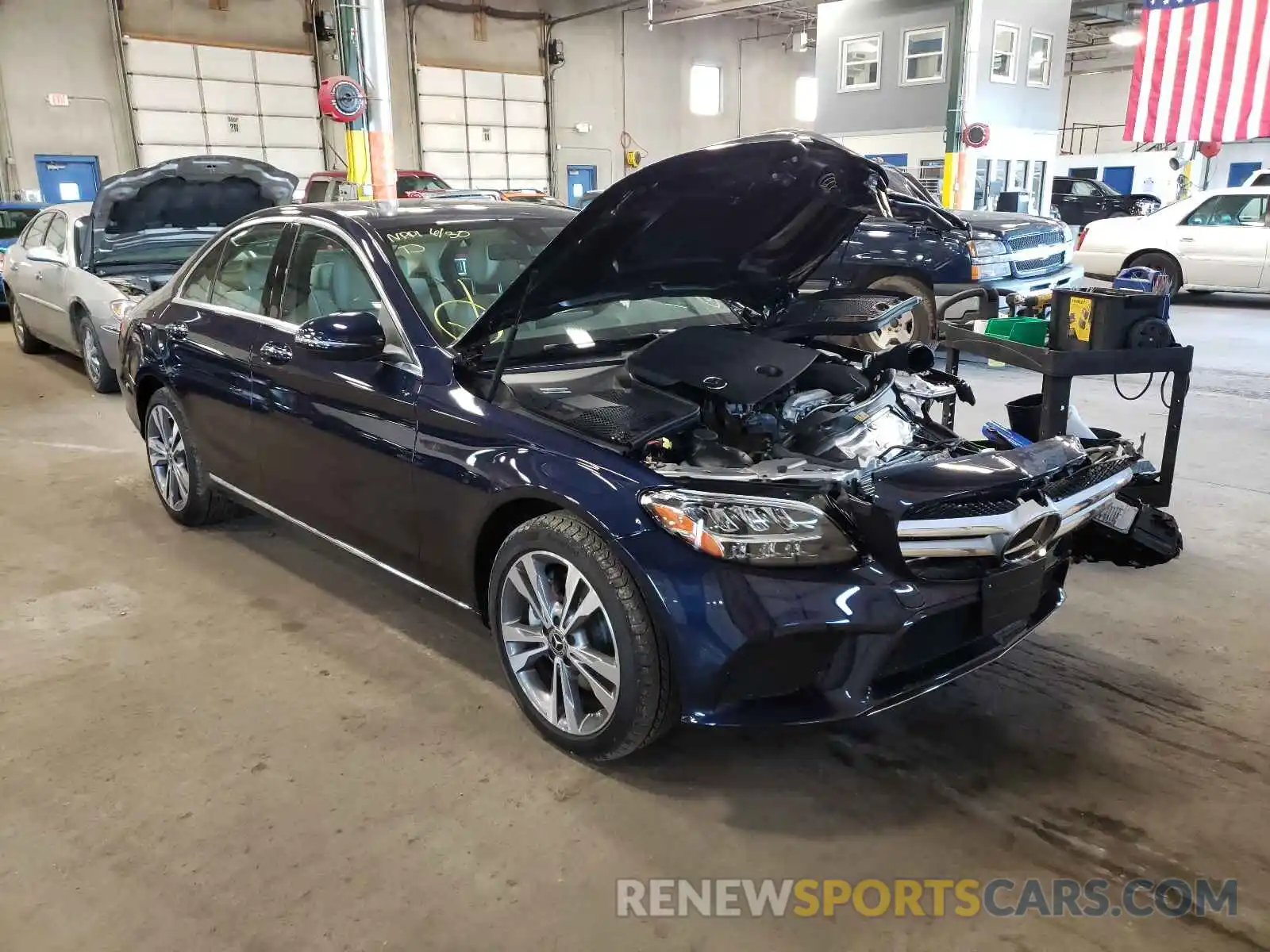 1 Photograph of a damaged car W1KWF8EB2MR640560 MERCEDES-BENZ C CLASS 2021