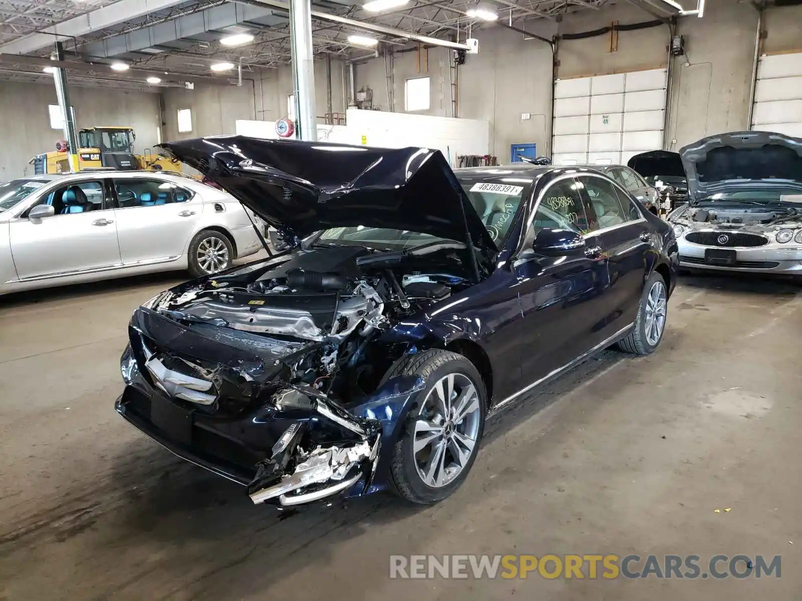 2 Photograph of a damaged car W1KWF8EB2MR640560 MERCEDES-BENZ C CLASS 2021