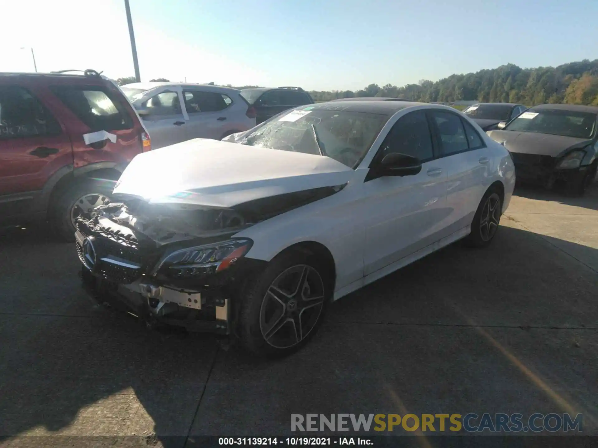 2 Photograph of a damaged car W1KWF8EB2MR644141 MERCEDES-BENZ C-CLASS 2021