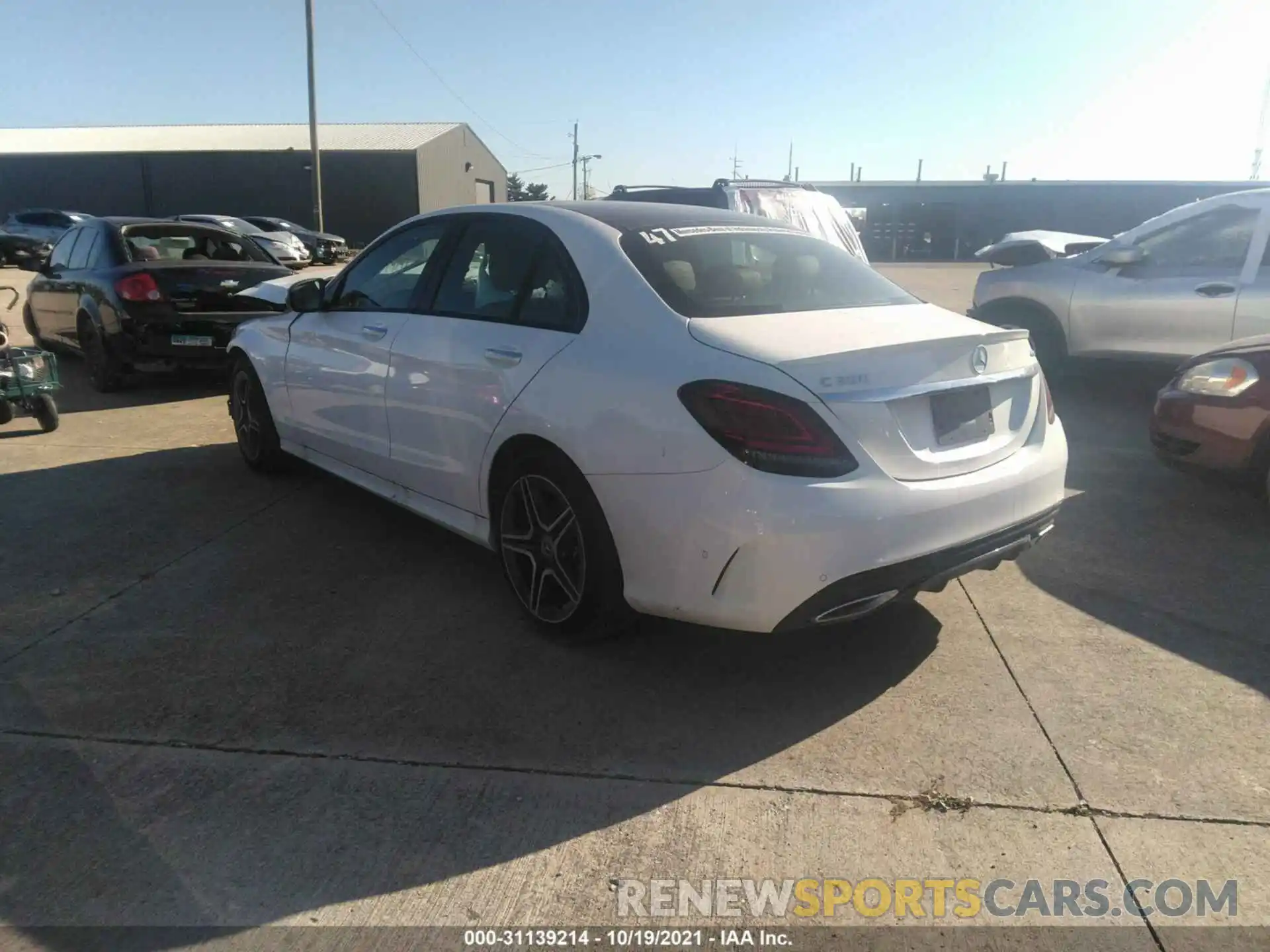 3 Photograph of a damaged car W1KWF8EB2MR644141 MERCEDES-BENZ C-CLASS 2021