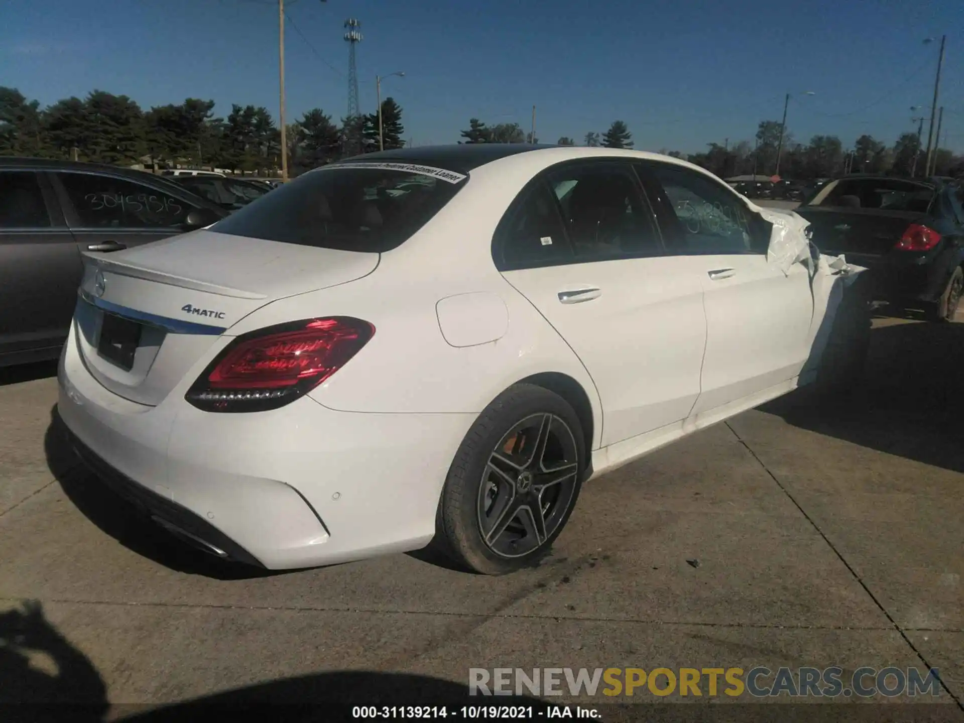 4 Photograph of a damaged car W1KWF8EB2MR644141 MERCEDES-BENZ C-CLASS 2021