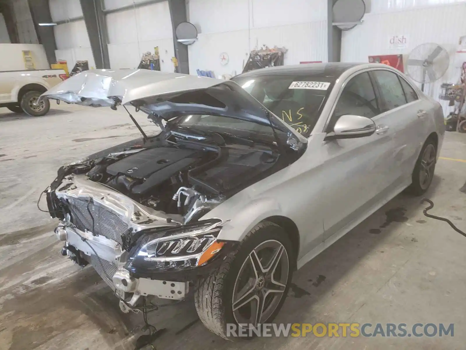 2 Photograph of a damaged car W1KWF8EB2MR651803 MERCEDES-BENZ C-CLASS 2021