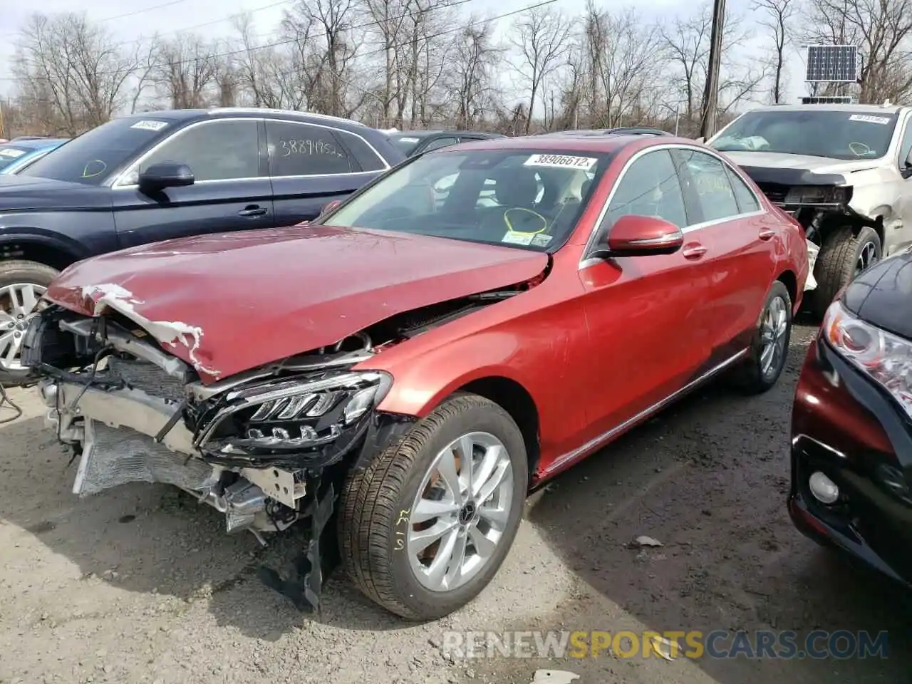 2 Photograph of a damaged car W1KWF8EB3MR611388 MERCEDES-BENZ C-CLASS 2021