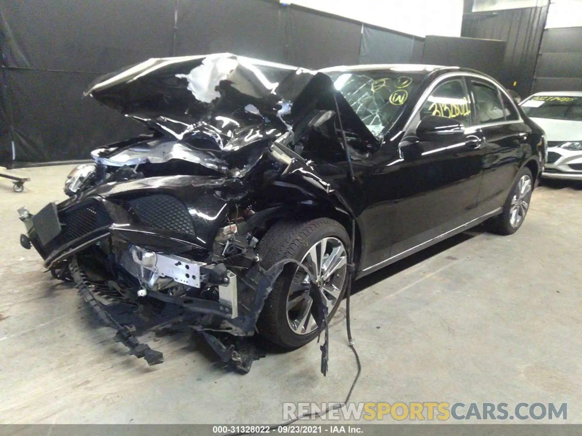 2 Photograph of a damaged car W1KWF8EB3MR612279 MERCEDES-BENZ C-CLASS 2021