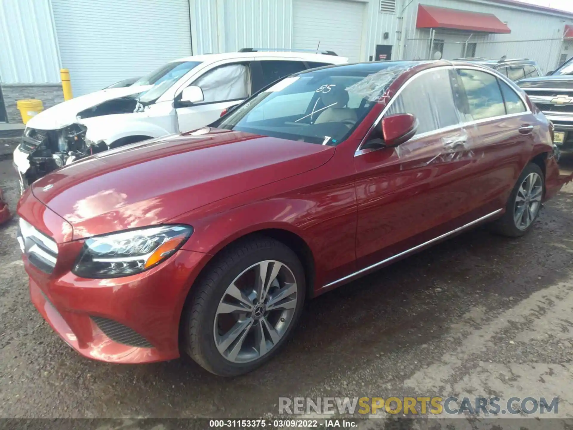 2 Photograph of a damaged car W1KWF8EB3MR620365 MERCEDES-BENZ C-CLASS 2021