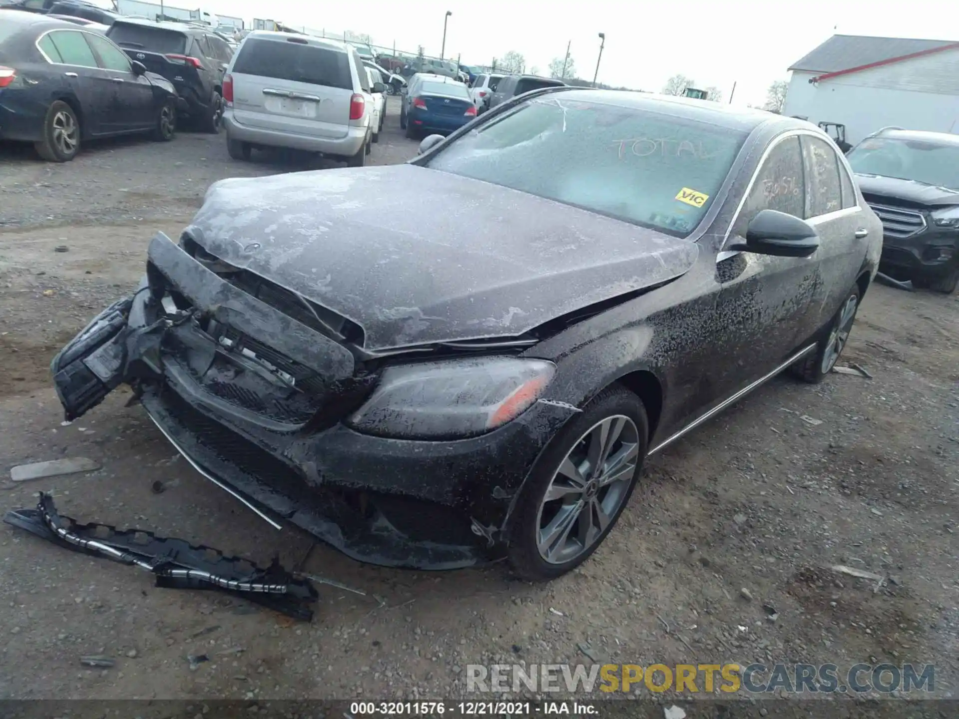 2 Photograph of a damaged car W1KWF8EB3MR632418 MERCEDES-BENZ C-CLASS 2021