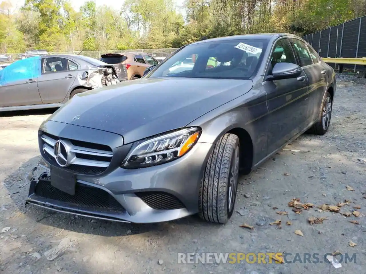 2 Photograph of a damaged car W1KWF8EB3MR643144 MERCEDES-BENZ C-CLASS 2021