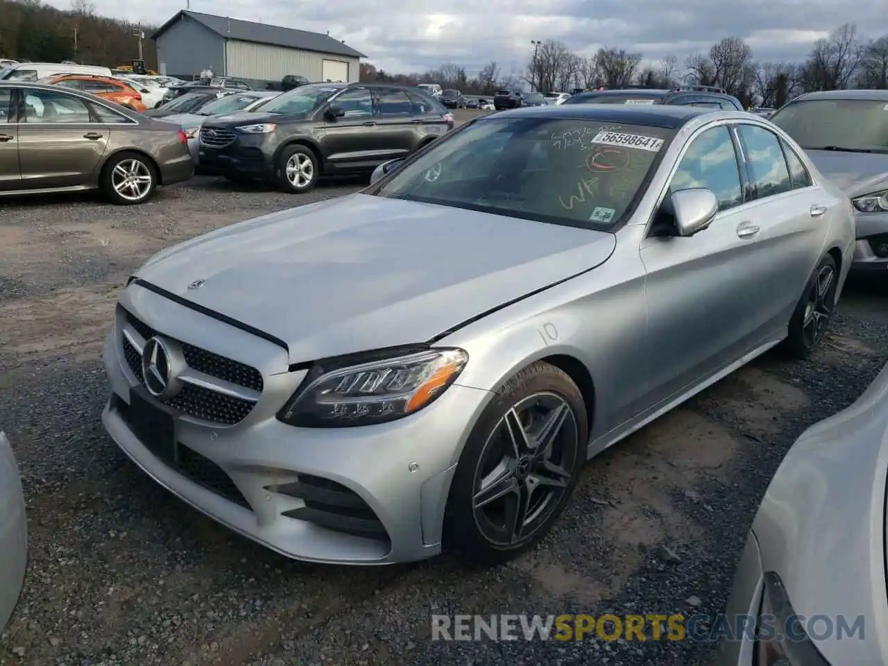 2 Photograph of a damaged car W1KWF8EB3MR643502 MERCEDES-BENZ C-CLASS 2021