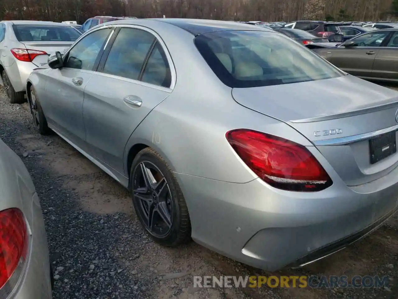 3 Photograph of a damaged car W1KWF8EB3MR643502 MERCEDES-BENZ C-CLASS 2021