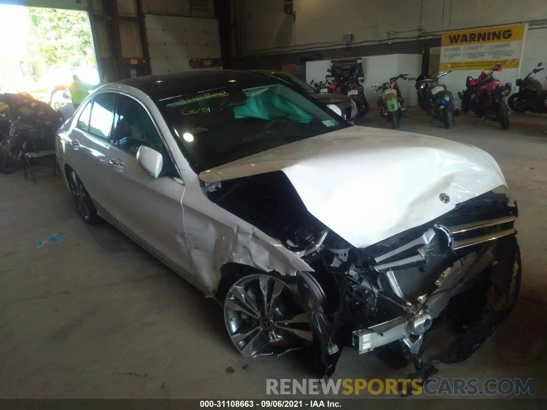 1 Photograph of a damaged car W1KWF8EB3MR646416 MERCEDES-BENZ C-CLASS 2021